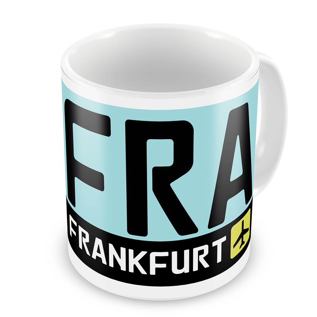 FRA Frankfurt Germany Coffee Mug - Insulated Travel Mug with Airport Code Design - Perfect for Coffee Lovers & Travel Enthusiasts