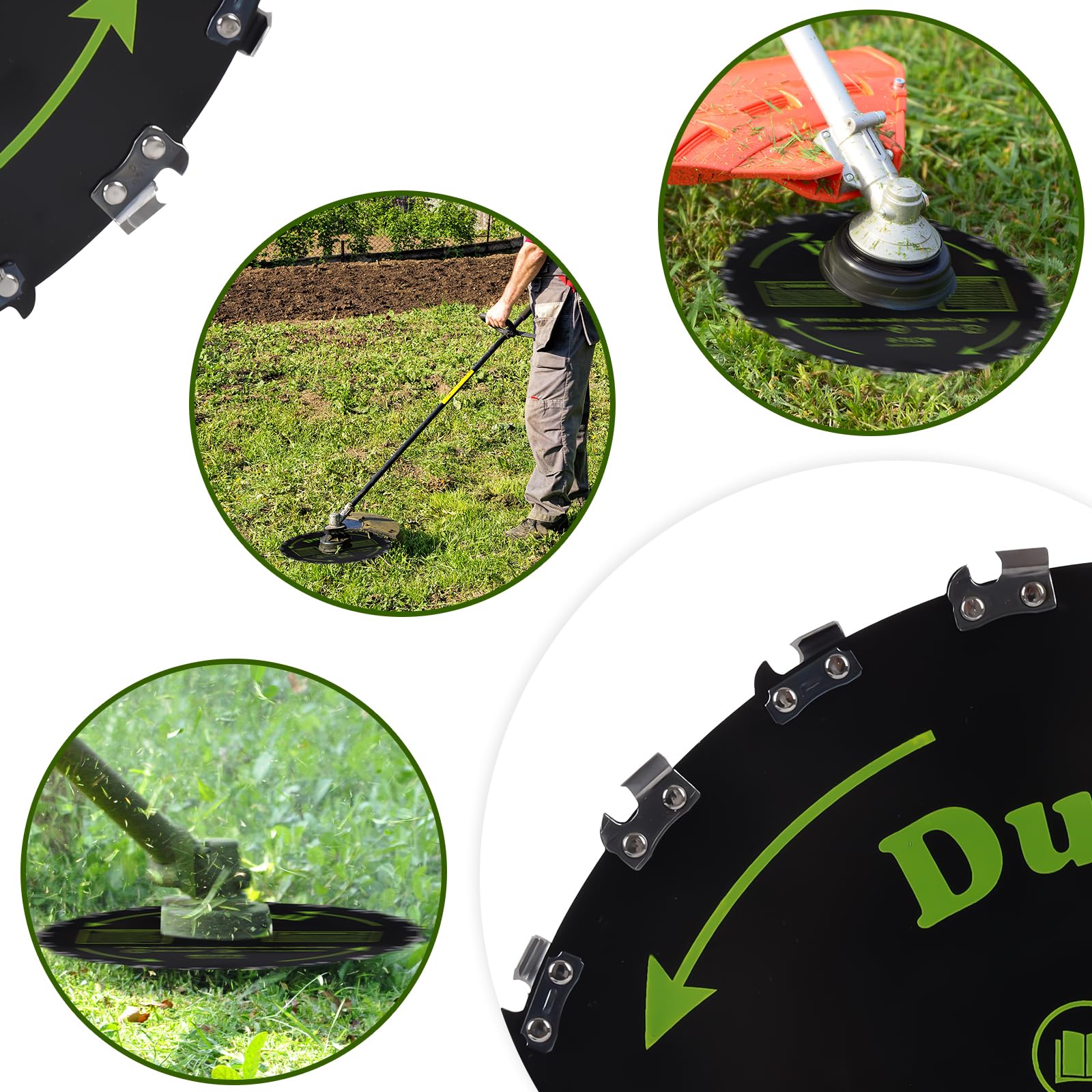7 Inch 14 Teeth Metal Brush Cutter Blade for Weed Eater - Heavy Duty Trimmer Replacement Blade with Adapter Kits (2 Pack) - Perfect for Lawn Care, Landscaping and Yard Maintenance