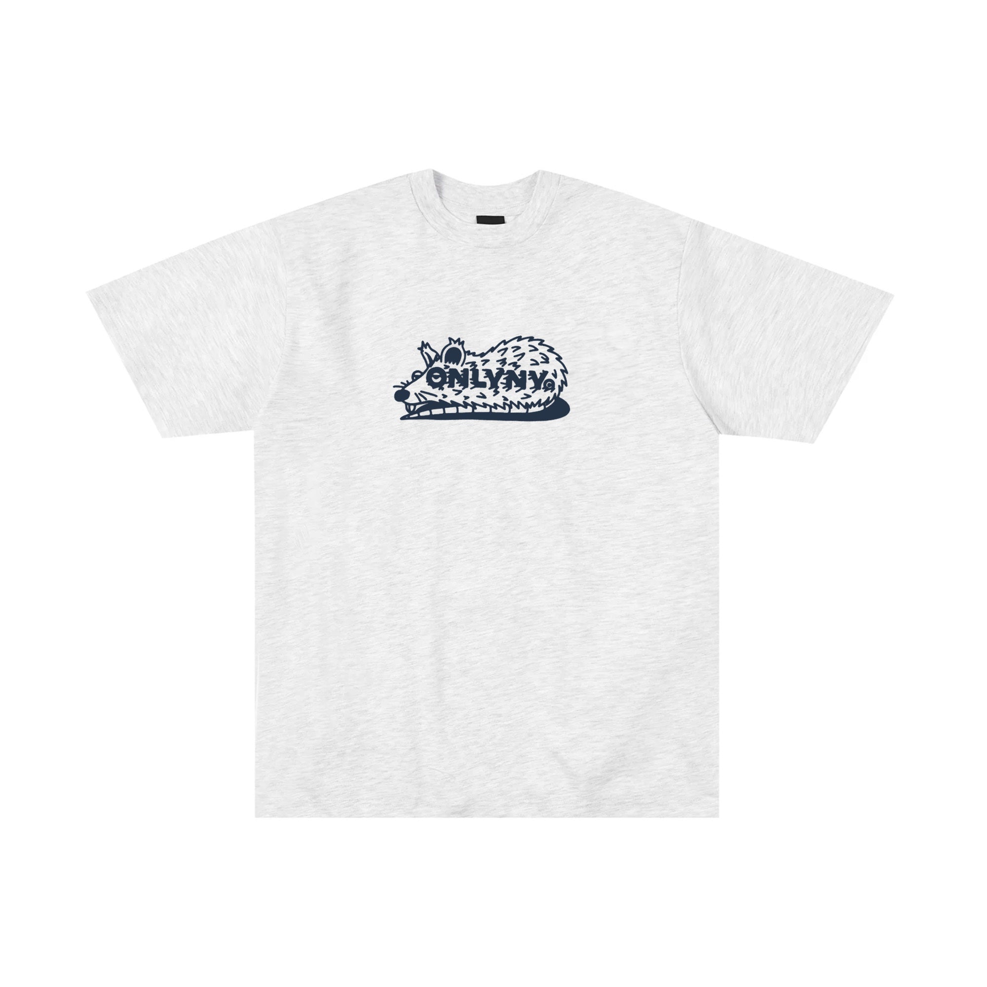 Only NY Street Rat Graphic T-Shirt - Heather Grey | Urban Streetwear for Men & Women | Casual Everyday Wear