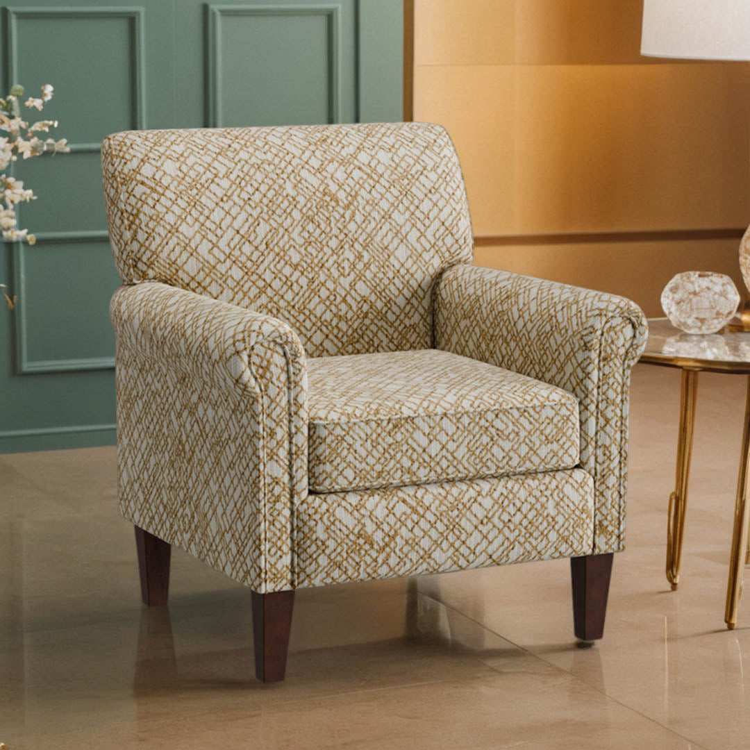 McBride Accent Chair - Modern Upholstered Lounge Chair with Wooden Legs for Living Room, Bedroom & Office - Comfortable Reading Chair with Soft Cushions