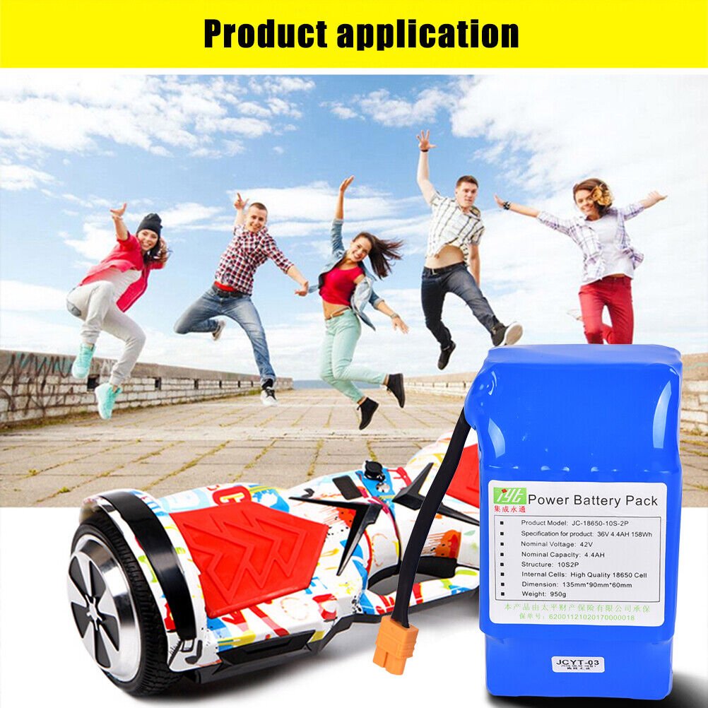 36V 4.4Ah 10S2P Replacement Battery for Balance Scooter Board - Compatible with Electric Hoverboard & Self-Balancing Scooters - Perfect for Commuting, Campus Travel & Outdoor Adventures