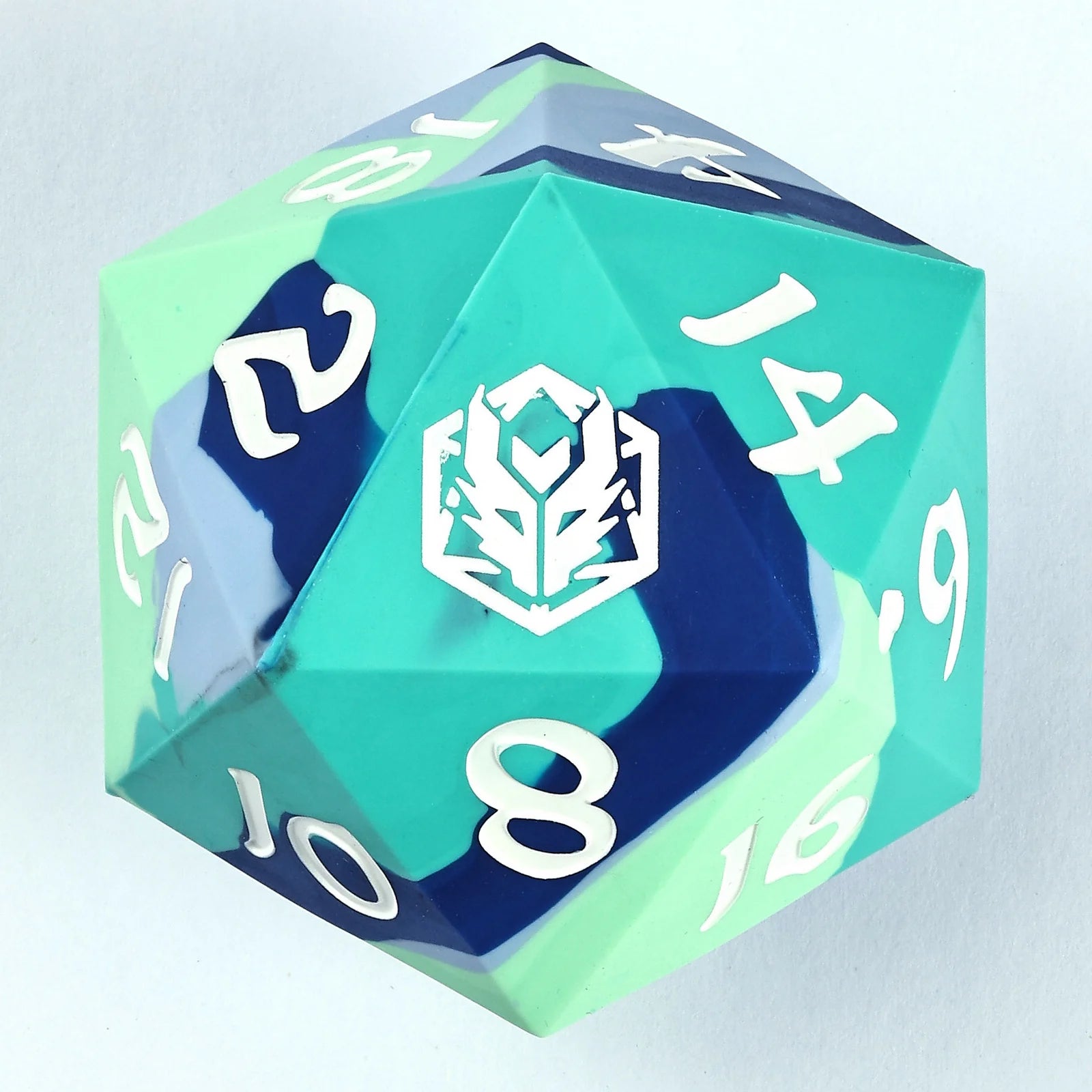 55mm Chonk Rubber Silicone D20 Dice - The Ice Ball for Tabletop RPGs, D&D Gaming, and Collectible Role-Playing Accessories