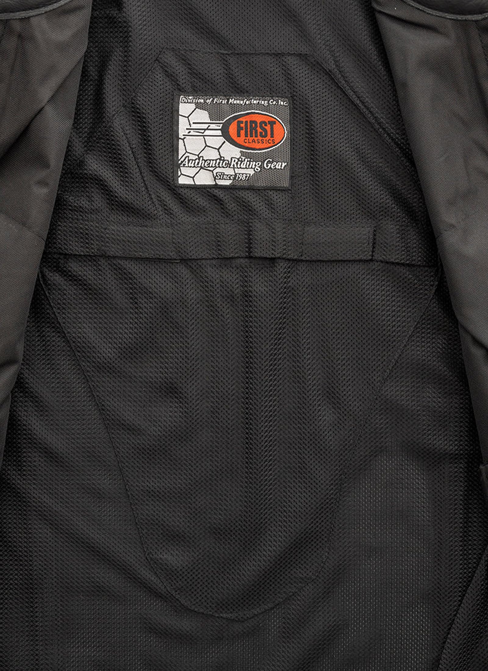 First Mfg Co Men's Black Leather Motorcycle Vest - Biker Jacket for Harley, Cruiser & Riding Club - Perfect for Motorcycle Rides, Events & Casual Wear