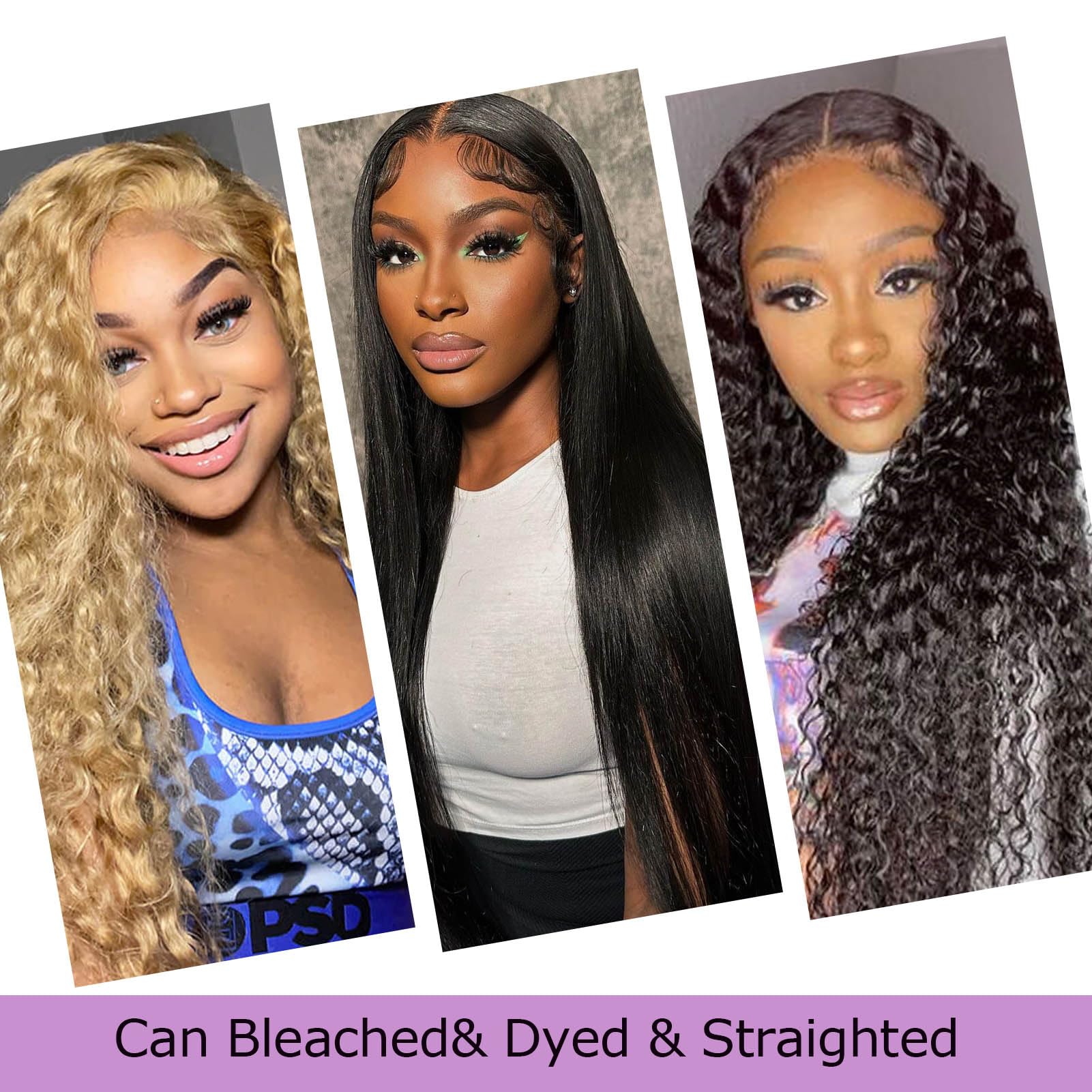 100% Raw Indian Human Hair Bundles - Water Wave Wet & Wavy Hair Extensions (20, 22, 24 Inch) | Natural Look for Styling, Weaves & Protective Hairstyles