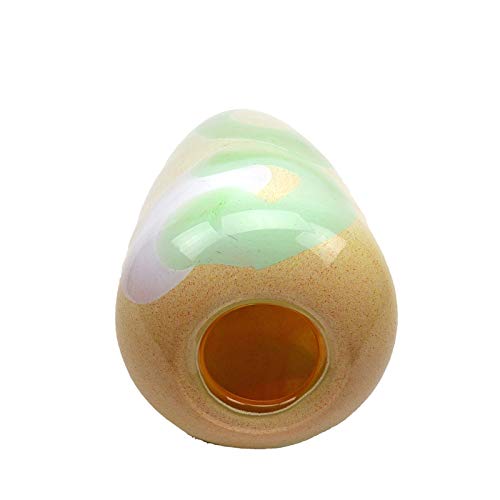 European Art Glass Capri Vase - Handmade Soft Yellow, Moss Green & Opal Glass Vase for Home Decor, Wedding Centerpiece, Table Decorations