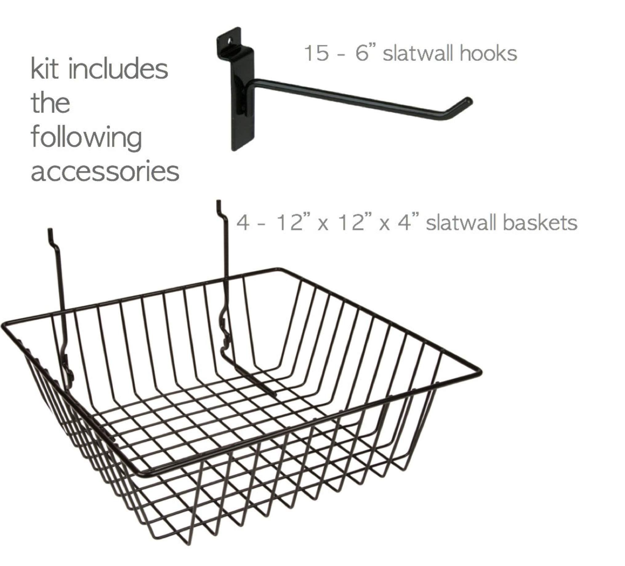 Maple Slatwall Panels Organizer Kit - 2 Pack 24