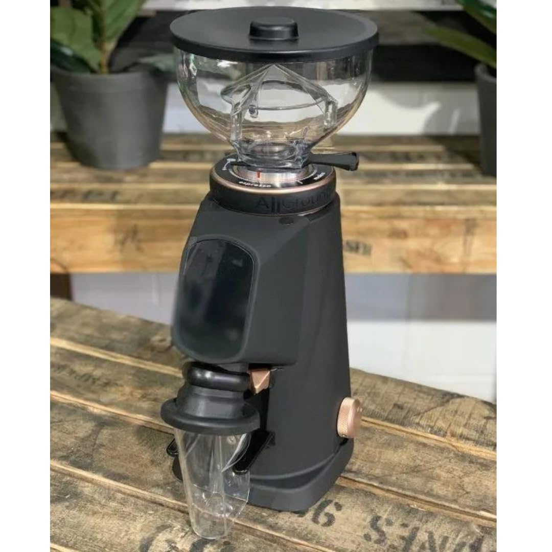 Premium Electric Burr Coffee Grinder - 64mm Flat Burrs with Container for Espresso, French Press & Drip Coffee - Italian-Made Home Coffee Bean Grinder for Fresh Grounds Every Morning