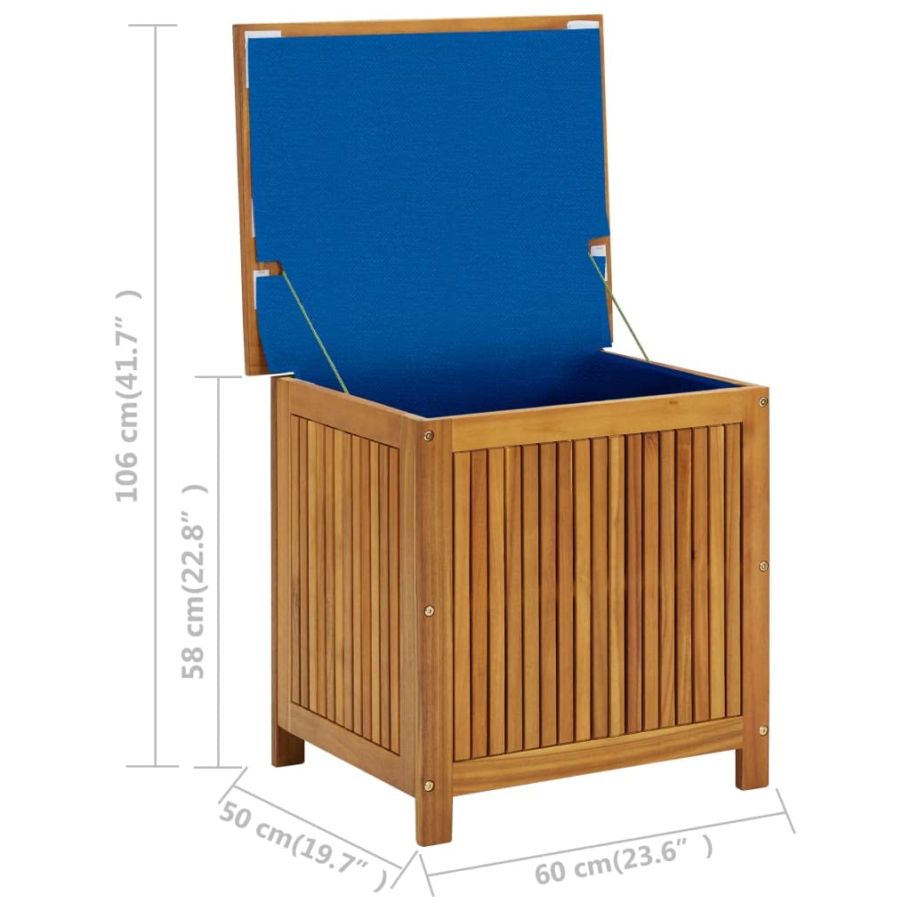 Outdoor Acacia Wood Storage Box with Waterproof Lid - 23.6