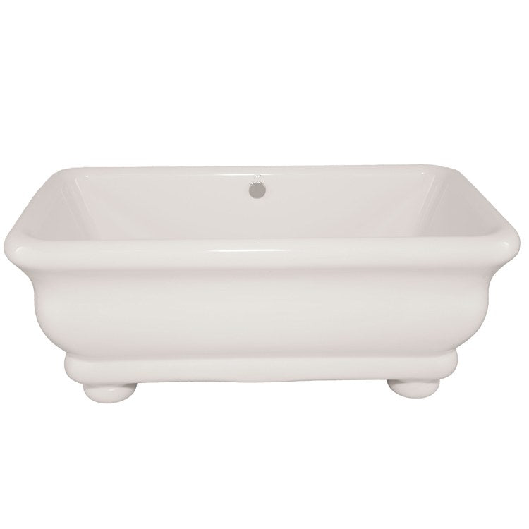 Donatello Freestanding Acrylic Air Tub - 66 x 36 x 27 Inch White Rectangular Bathtub | Modern Luxury Bathroom Design for Spa & Relaxation