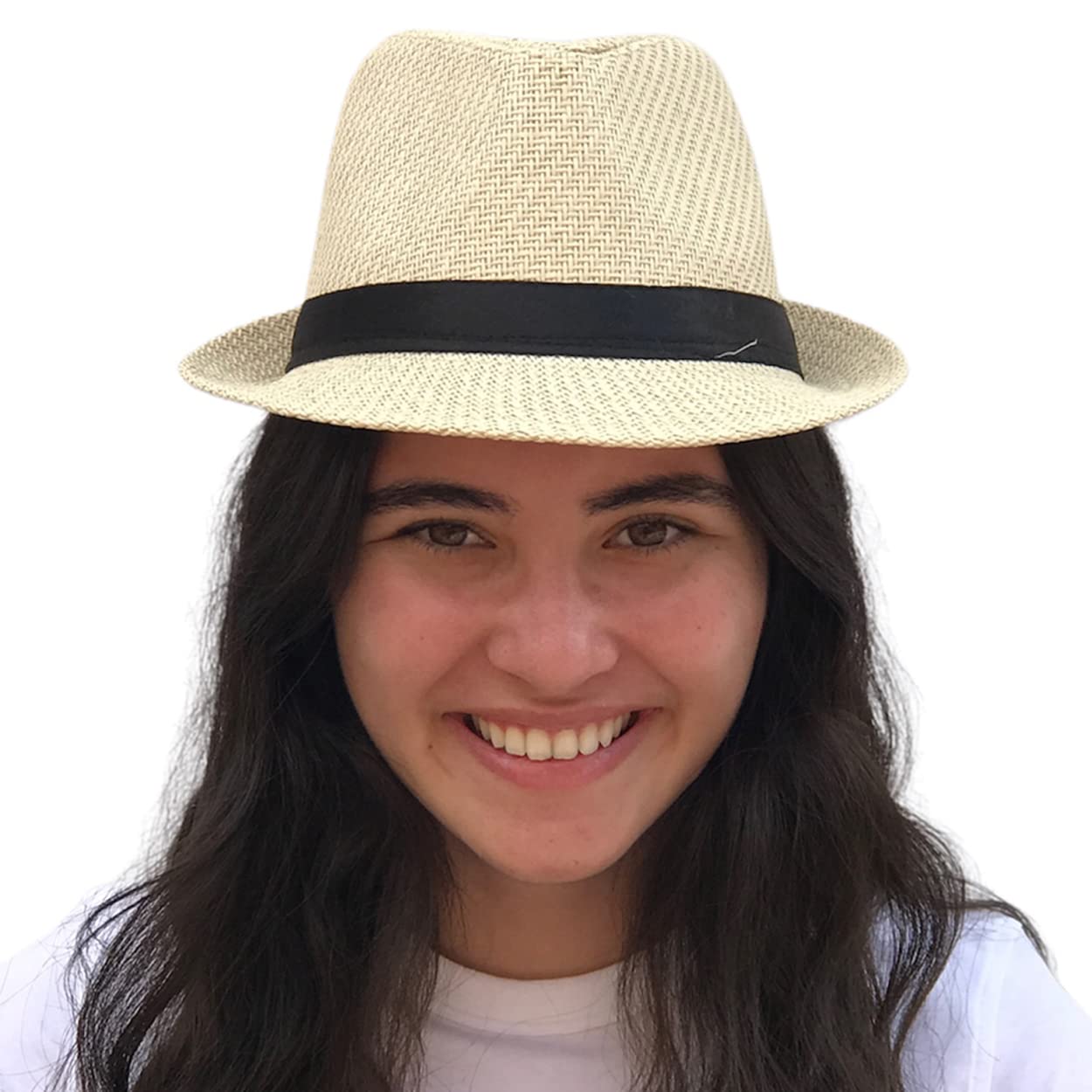 SilverFever Fedora Hat for Men & Women - Stylish Sun & Beach Hat, Derby Panama Summer Hat for Gangster & Cuban Jazz Style - Perfect for Outdoor Events, Parties, and Fashion Accessories