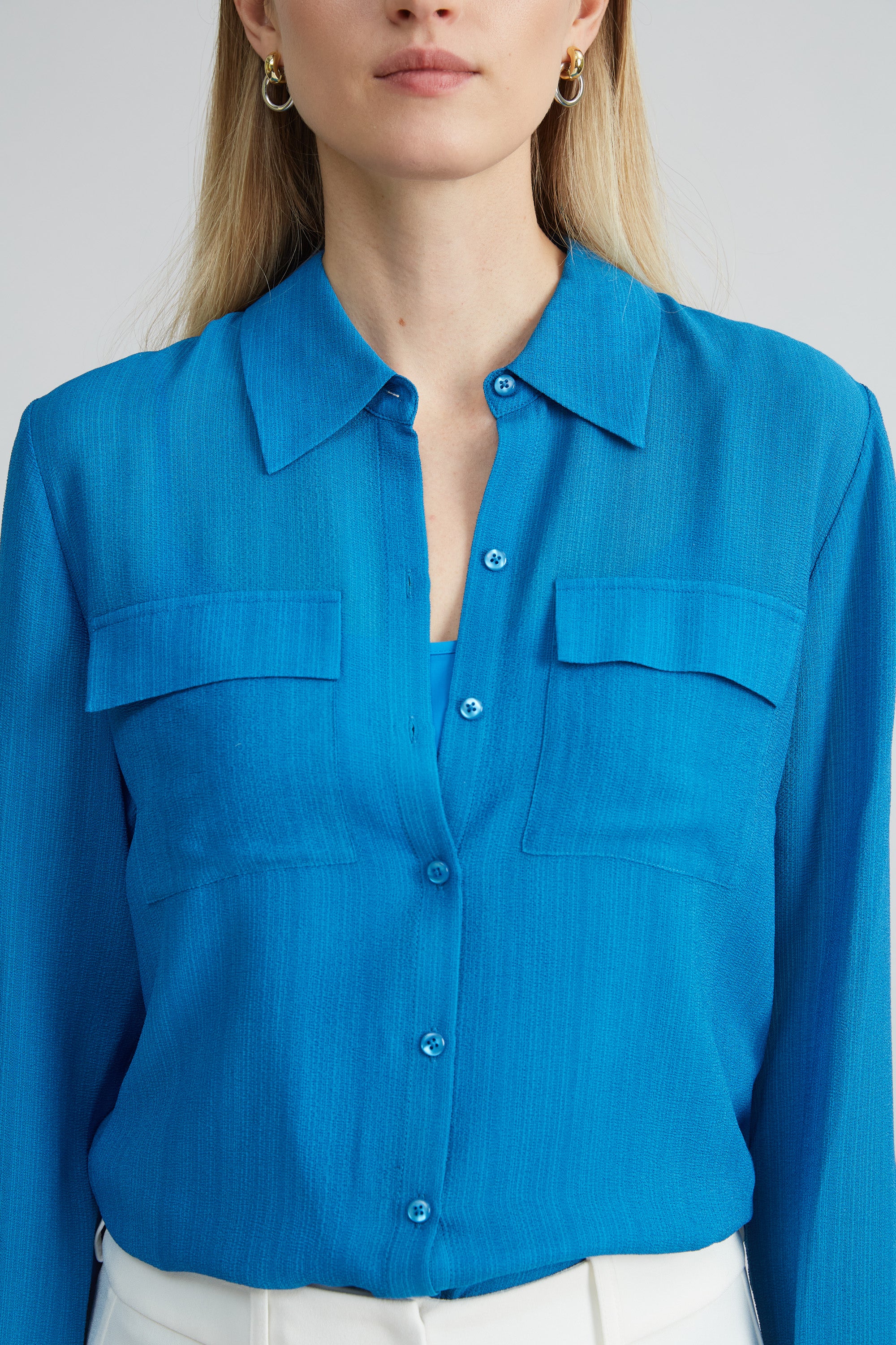 Silk Texture Utility Shirt for Men & Women - Lightweight Comfortable Casual Button Down Shirt - Perfect for Office, Travel & Outdoor Activities
