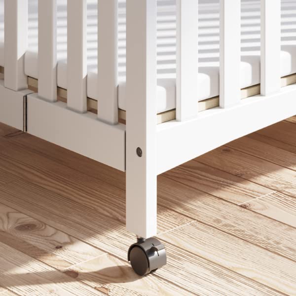 Child Craft London Mini Compact Folding Portable Crib with 2