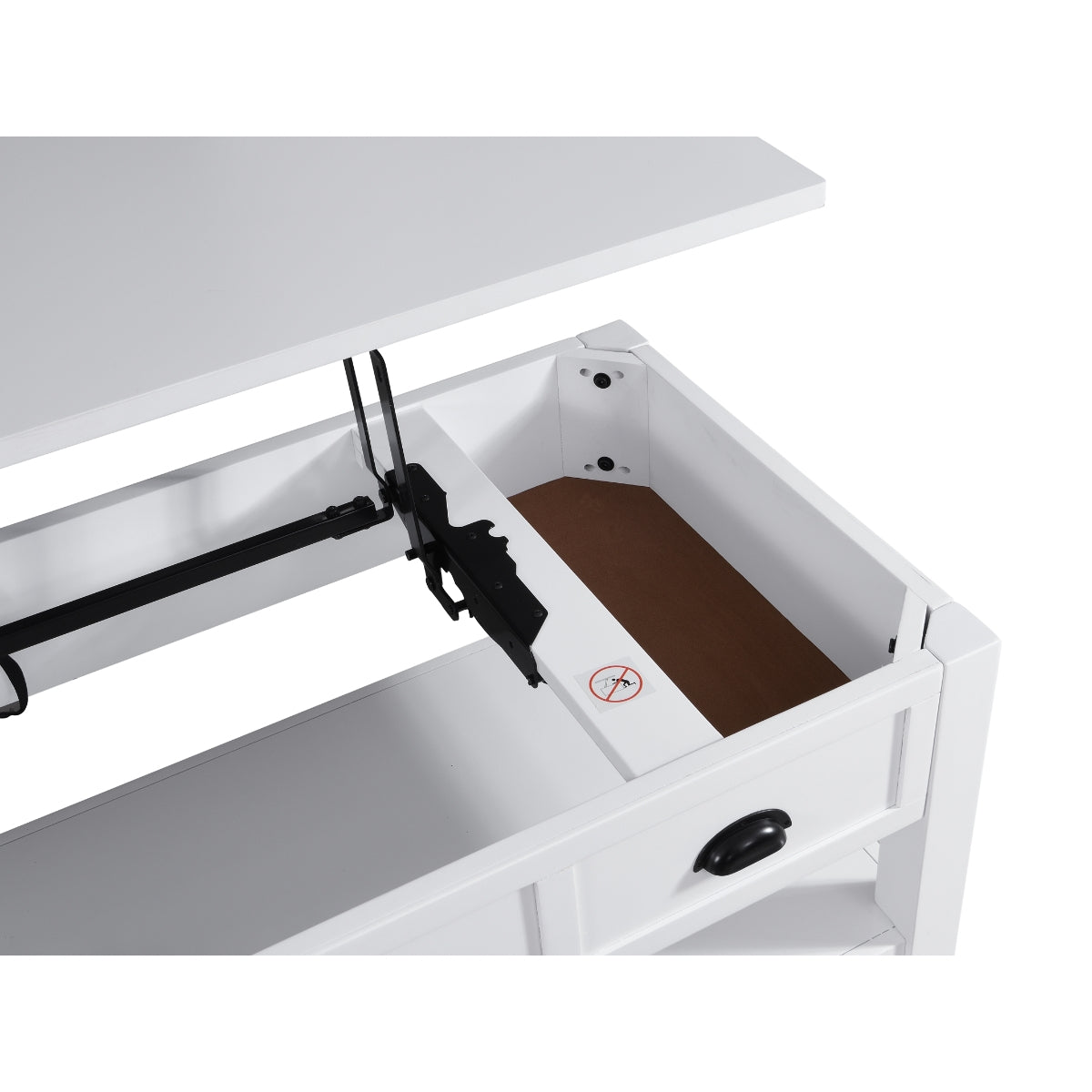 Champlain Lift Top Coffee Table with Storage - Modern Lift-Top Design with Hidden Storage Compartment for Living Room, Office, or Small Spaces