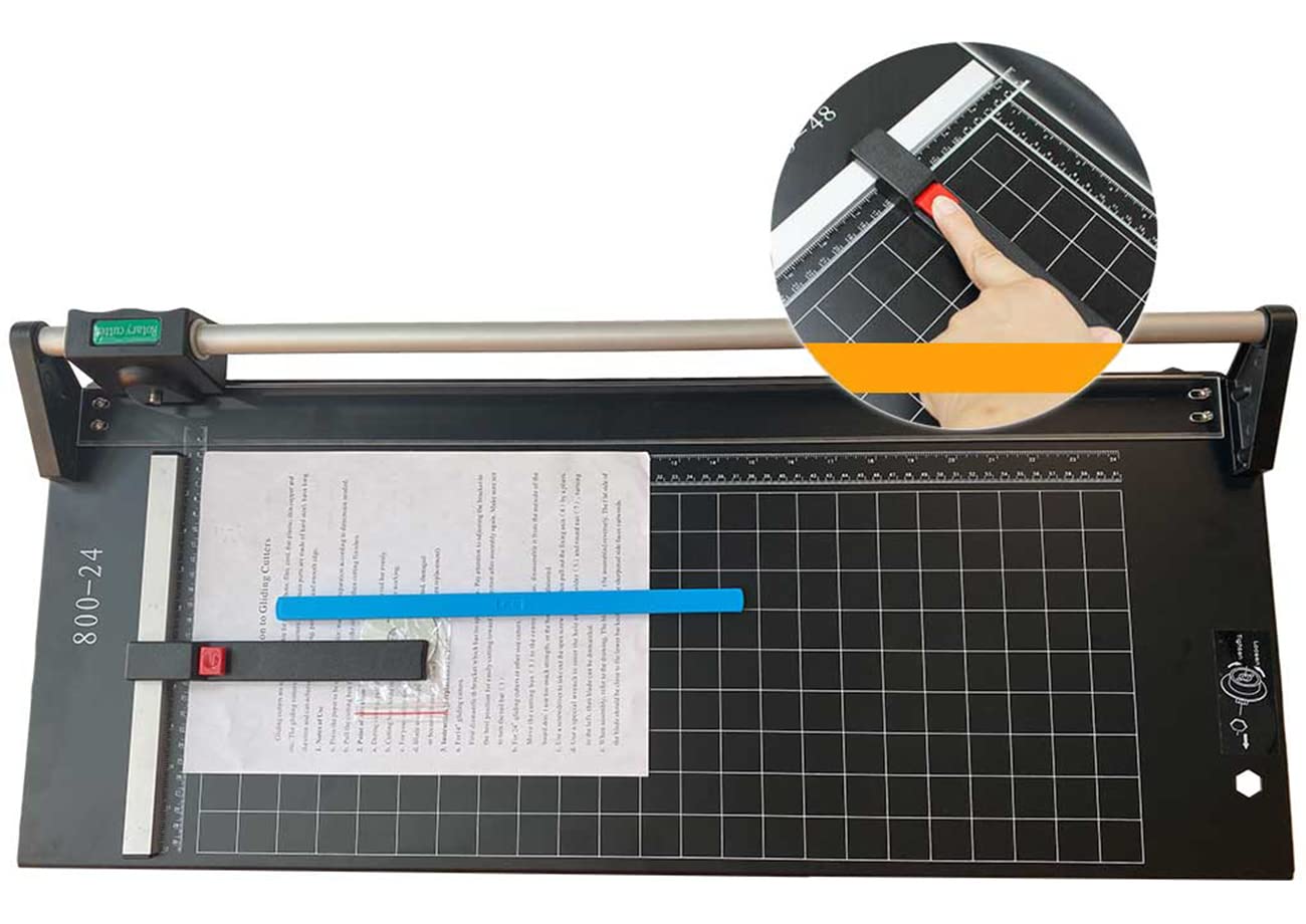 24 Inch Precision Rotary Paper Cutter - Manual Paper Trimmer for Photos, Scrapbooking & Crafting | Sharp Blade for Smooth Cutting | Perfect for Home Office, School & DIY Projects