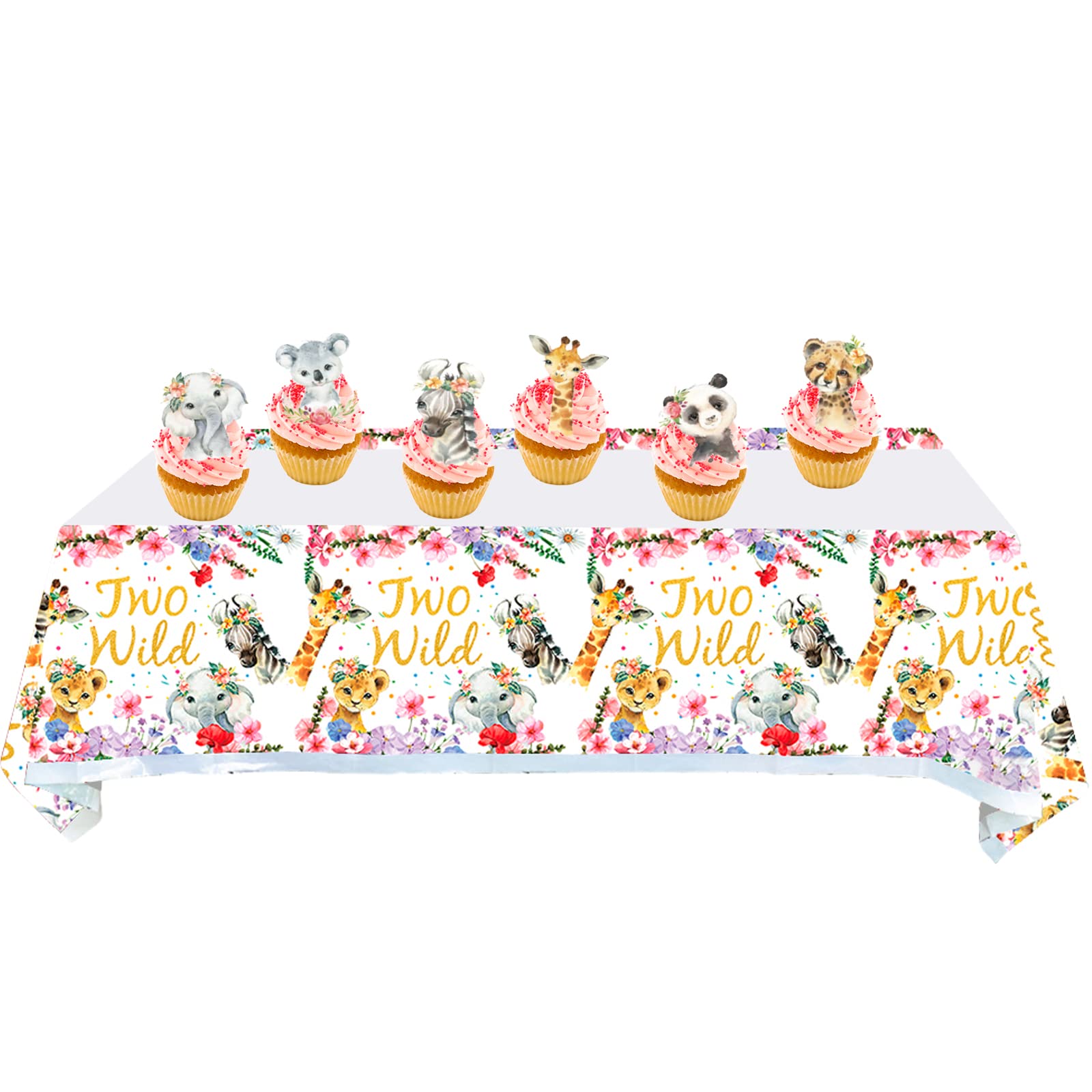 2 Pack Two Wild Safari Jungle Theme Tablecloths - 70.8