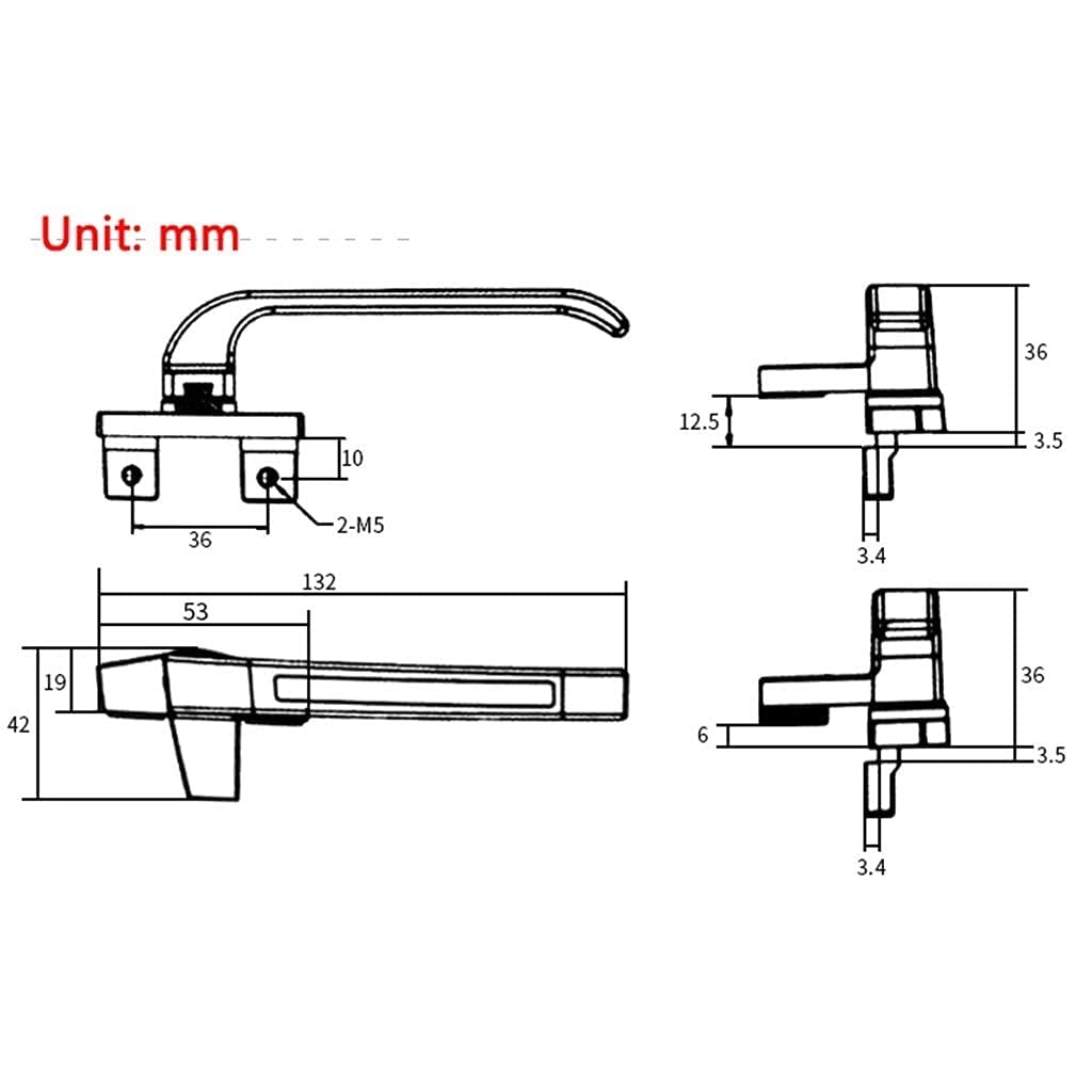 Aluminum Alloy Folding Window & Door Handle - Secure Safety Latch for Doors & Windows - Durable Door & Window Accessories (Ideal for Home, Office & RV Use)