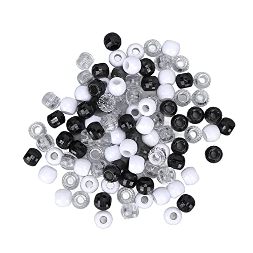 100 Pcs Dreadlock Accessories Kit - Plastic Hair Beads & Jewelry Rings for DIY Hair Braiding - Transparent Extension Link Beads for Women & Men - Perfect for Boho, Festival, and Natural Hairstyles