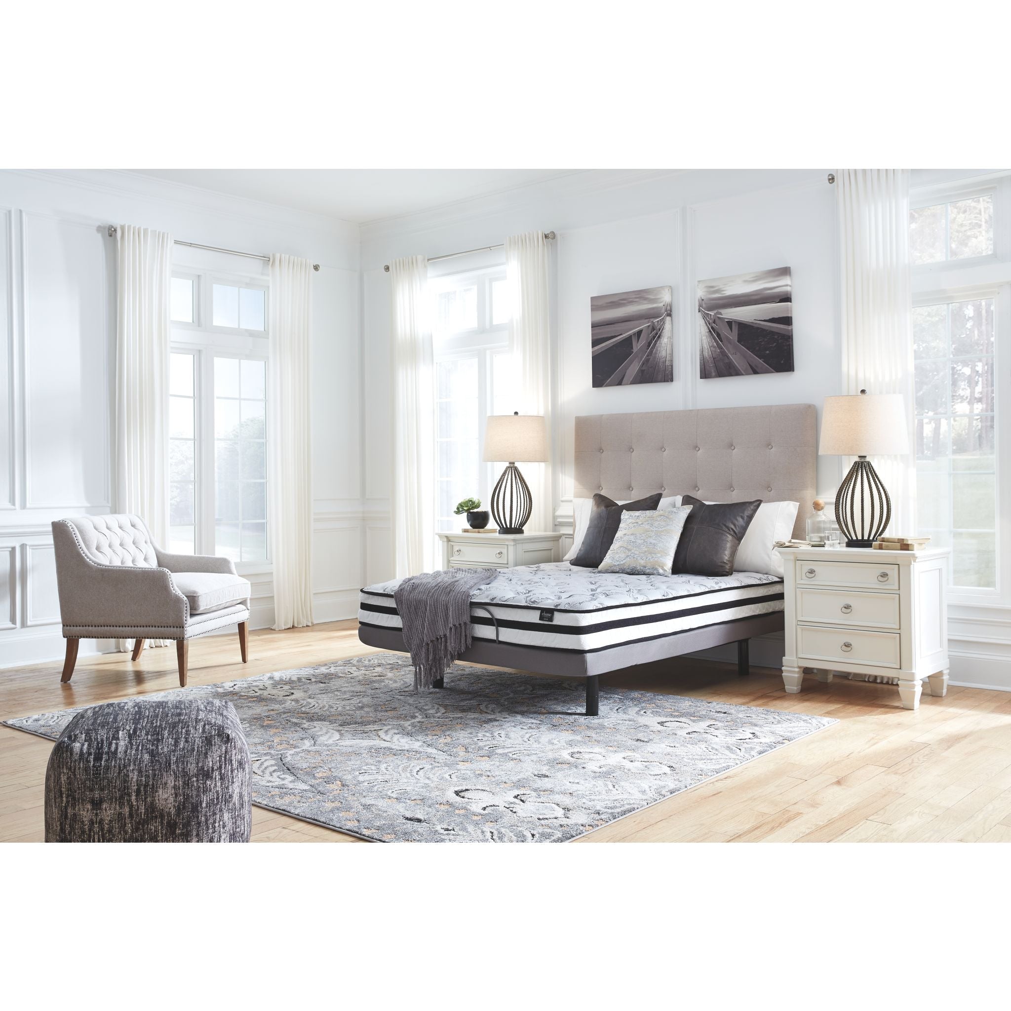 Ashley 8 Inch Full Size Chime Innerspring Mattress - Medium Firm Support for Back Sleepers & Guest Rooms, Perfect for Dorms, Apartments and Small Bedrooms