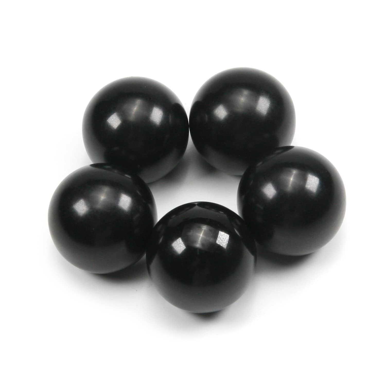 Aicosineg M6 25mm Ball Knobs - 5Pcs Black Cabinet Pulls for Drawers & Furniture