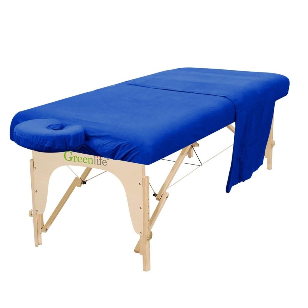 3-Piece Flannel Massage Table Sheet Set - Soft & Durable for Spa, Salon, and Home Massage Therapy Use