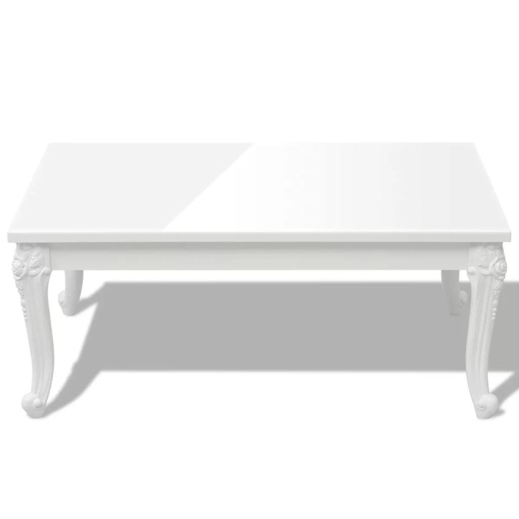 Modern White High Gloss Coffee Table 39.4