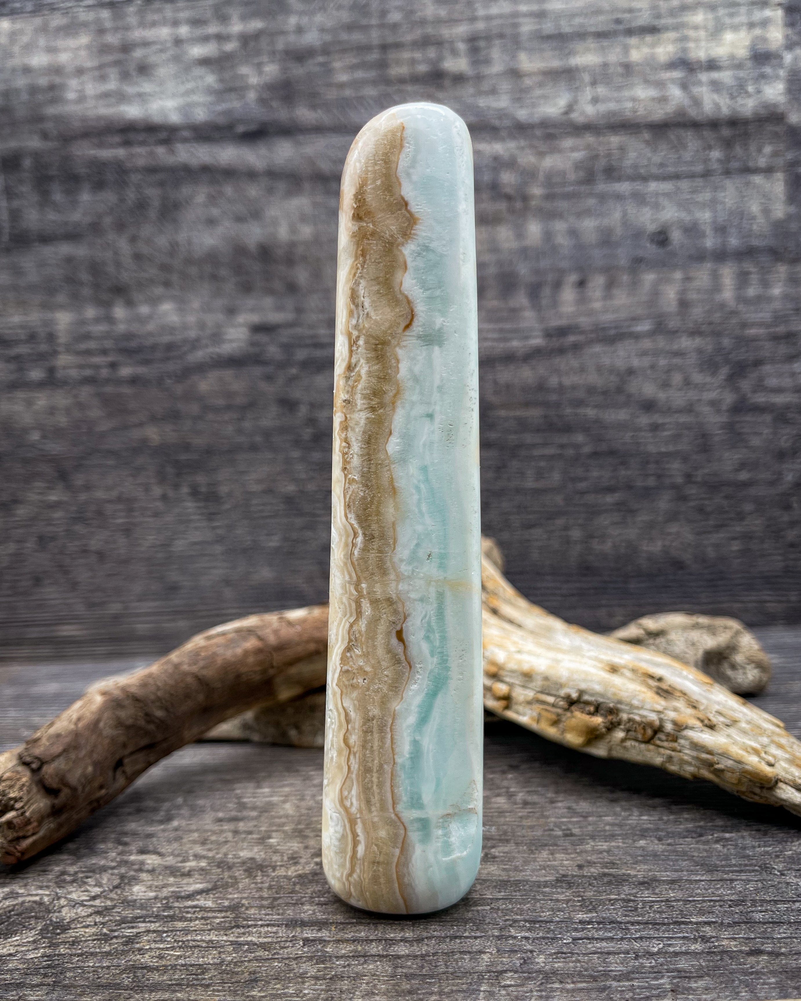 Natural Caribbean Calcite Freeform Stone - 369g Raw Healing Crystal for Meditation, Reiki, and Home Decor