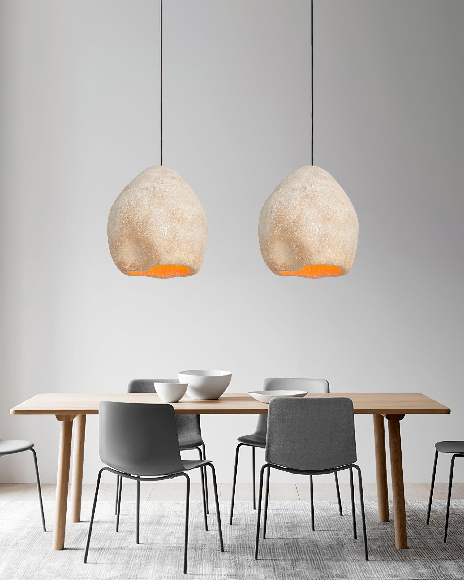 Modern Crete Pendant Lamp - Handcrafted Glass Ceiling Light for Dining Room, Kitchen & Living Room | Elegant Home Decor Lighting Fixture