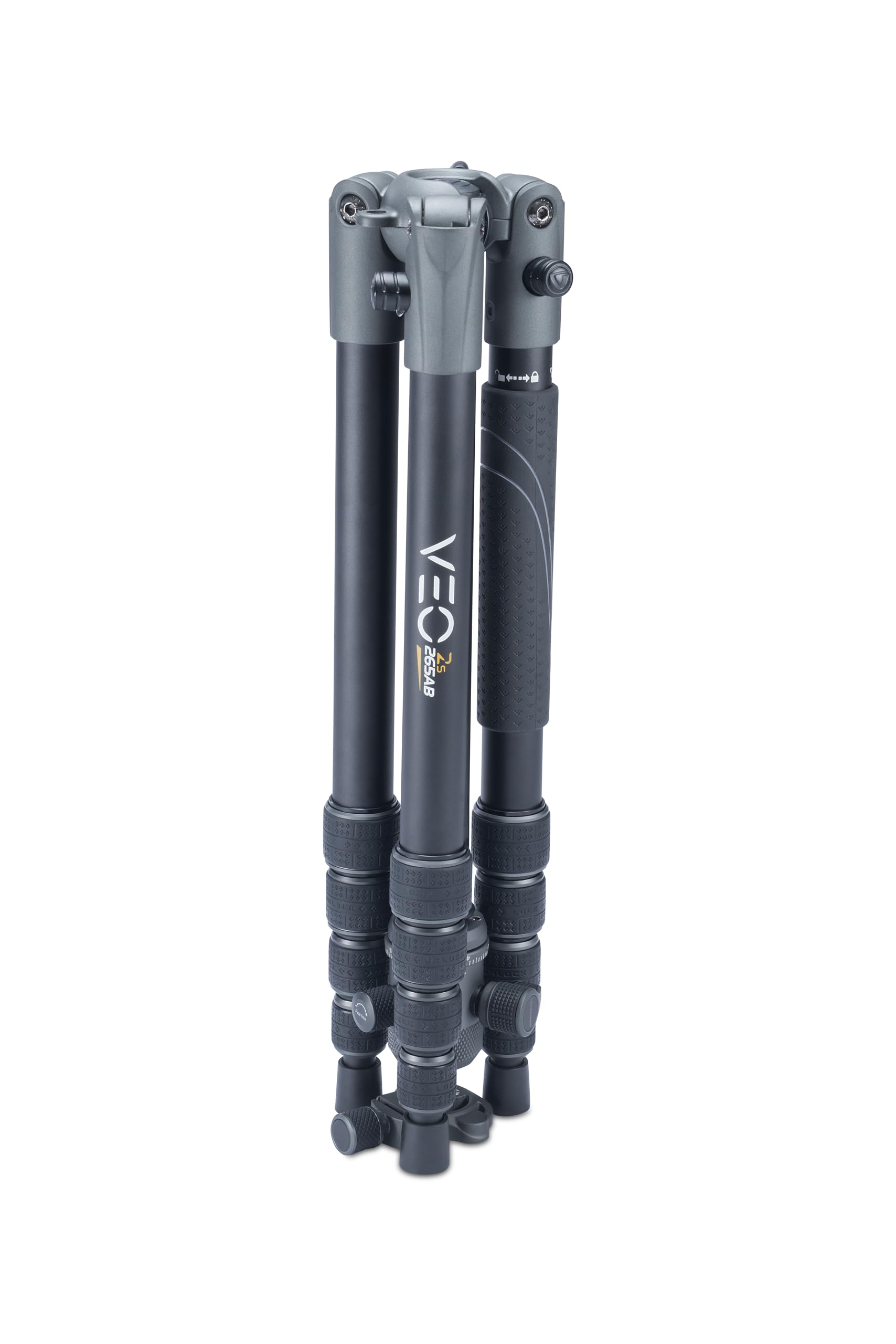 Vanguard VEO 2S 265AB Lightweight Aluminum Travel Tripod with Ball Head - Convertible to Monopod, Includes Smartphone Holder, Spiked Feet & Carry Bag - Perfect for Travel Photography, Hiking & Outdoor Adventures