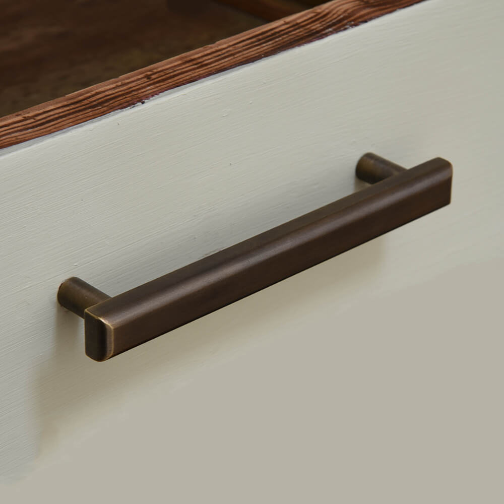 Vintage Distressed Antique Brass Cabinet Pull Handle - Rustic Drawer & Furniture Hardware for Bedroom, Kitchen, Bathroom Renovation