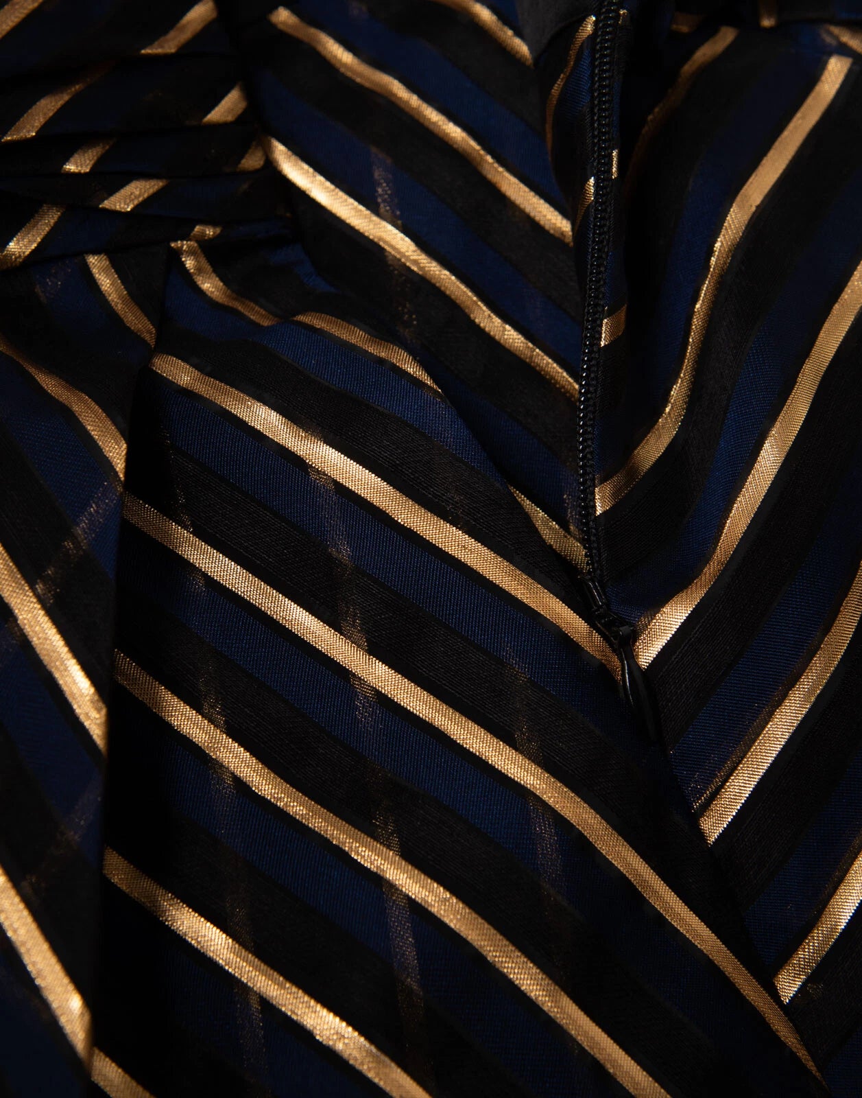 Alexandre Vauthier Black & Gold Striped Strapless Mini Dress - Perfect for Cocktail Parties, Date Nights & Special Occasions