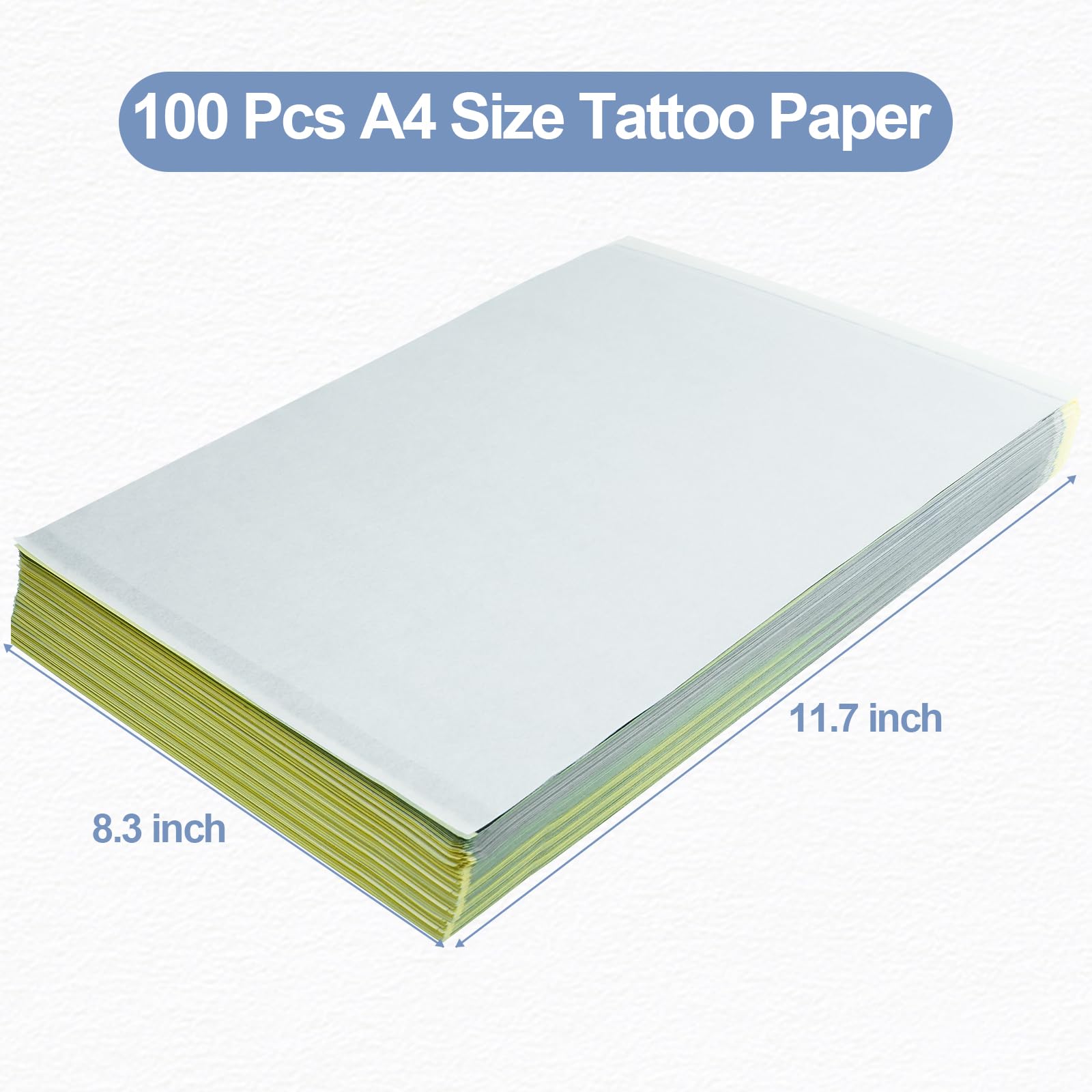 INKCHUN 100 Sheets Tattoo Stencil Transfer Paper - A4 Size Thermal Tattoo Paper for Professional Tattoo Artists | Ideal for Tattoo Design Transfer, Permanent Makeup & Body Art Stenciling