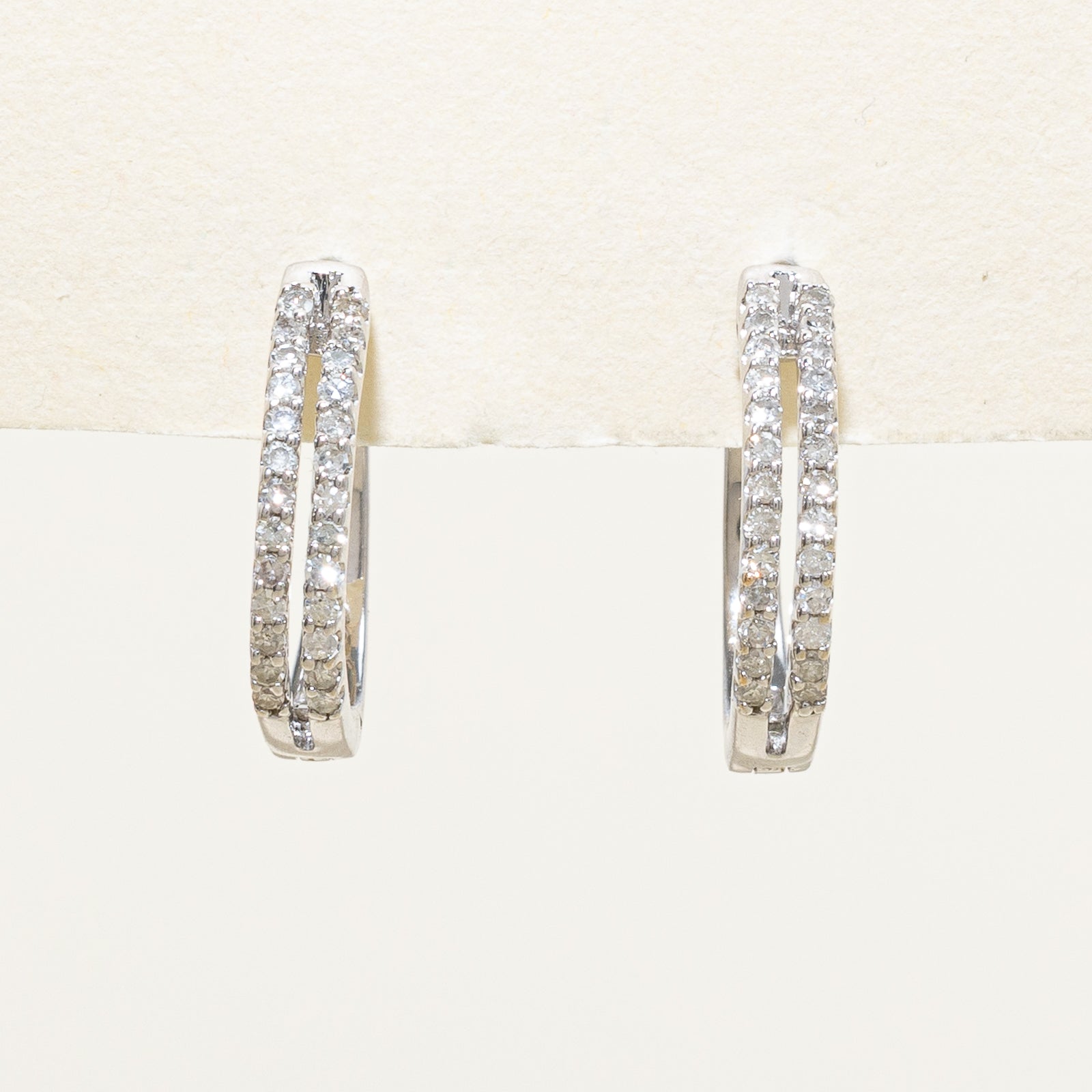 10K Gold Diamond Hoop Earrings for Women | 0.26ctw Round Cut Real Diamond Studs | Perfect for Everyday Wear, Parties & Special Occasions
