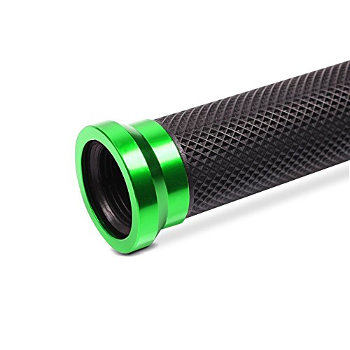 Kawasaki Ninja H2 Compatible Handlebar Grips - 2X Green Motorcycle Hand Grips for Comfort & Control | Perfect for Street Riding & Racing