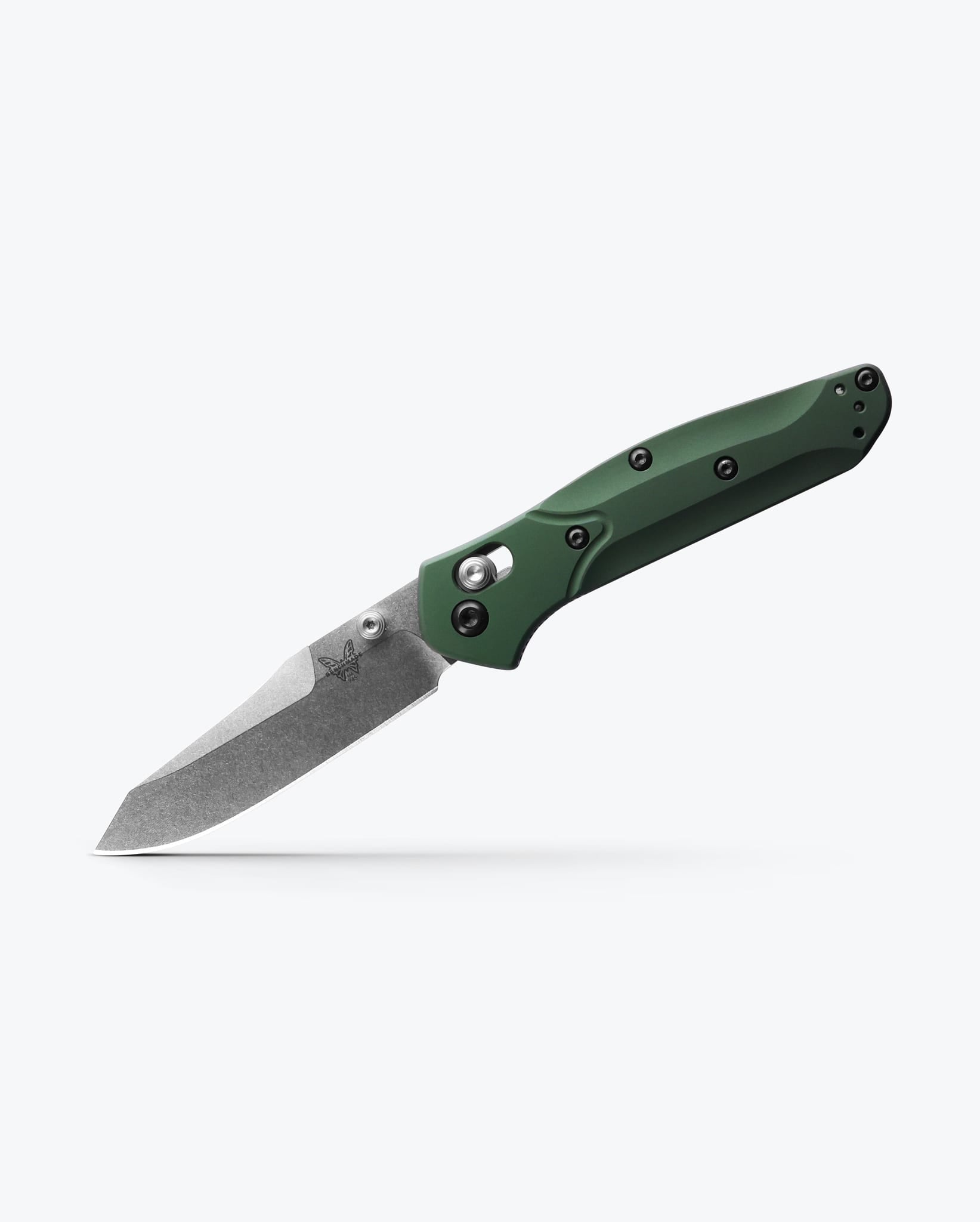 Benchmade 945 Mini Osborne Folding Knife - Green Aluminum Handle, EDC Pocket Knife for Everyday Carry, Outdoor Camping & Hiking