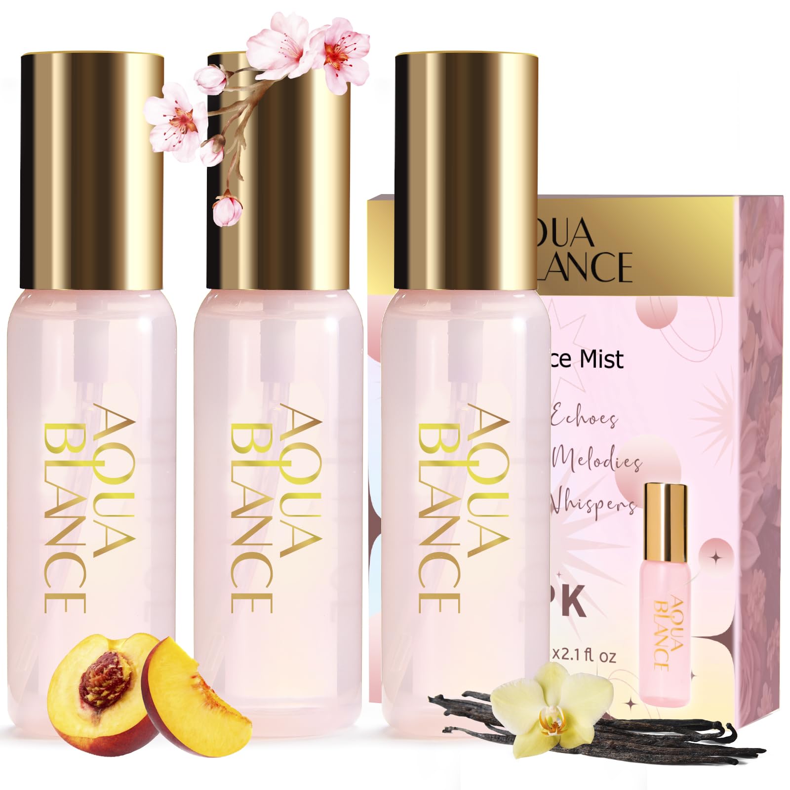 Best Women's Body Spray Gift Set - 3-Pack (60ml/2.1oz Each) | Floral, Fruity & Fresh Scents | Travel Size Fragrance Mist for Women | Perfect for Daily Use, Gym & Travel