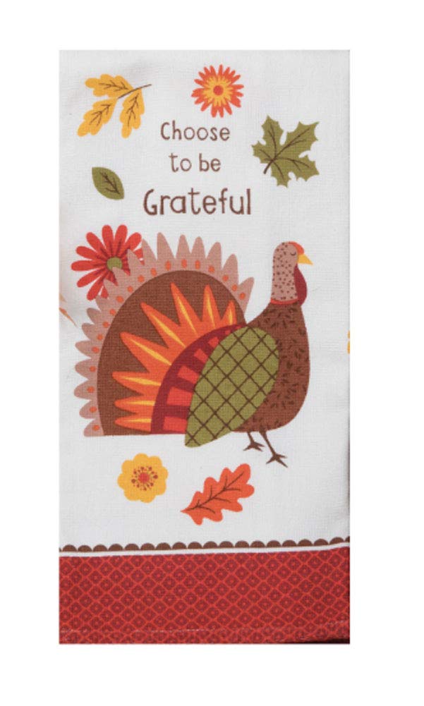 Kay Dee Designs Thanksgiving Kitchen Dish Towel - Choose to Be Grateful - Soft Terry Cloth Towels for Holiday Cooking, Baking & Decorating