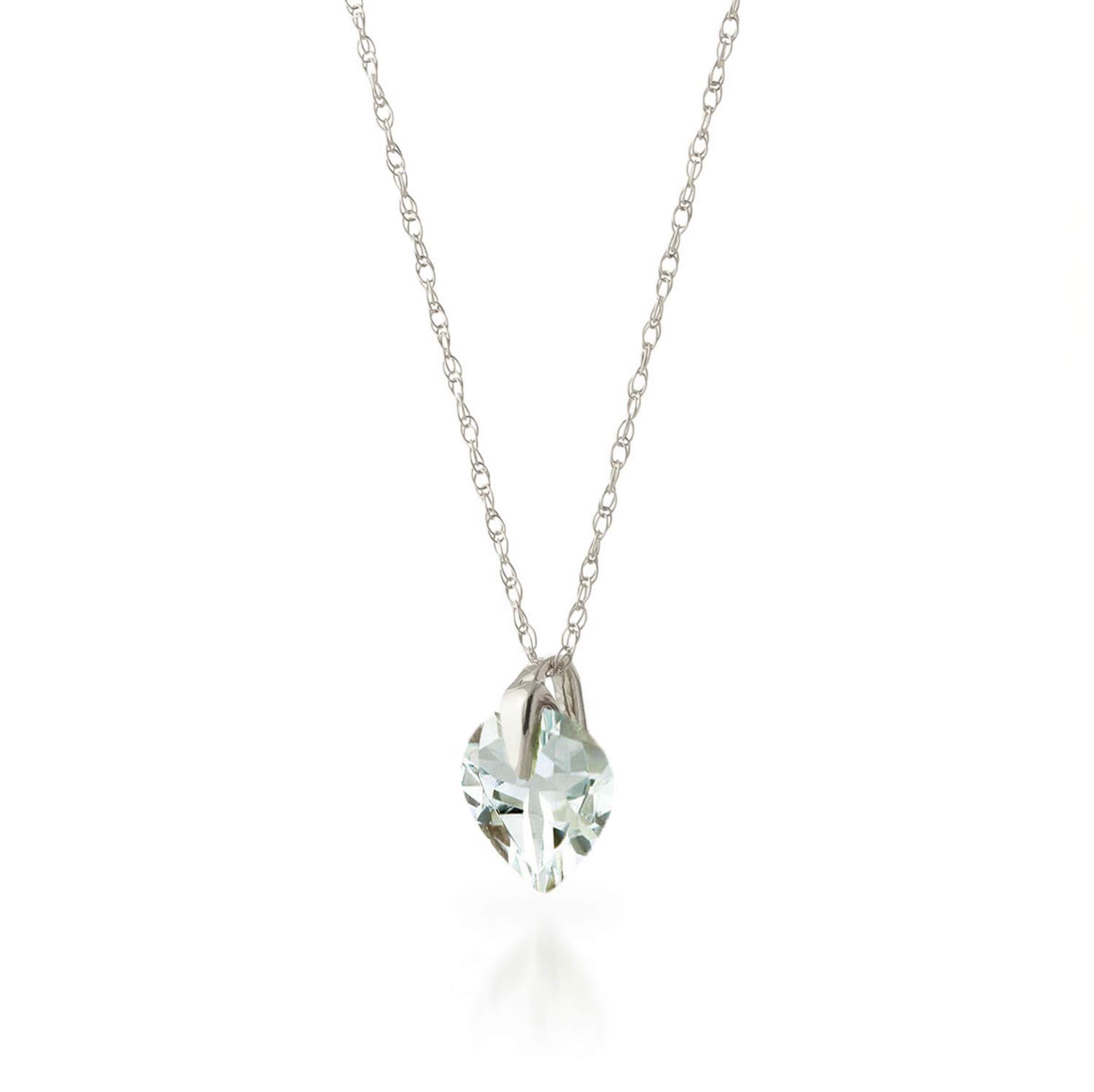 14K Solid Gold Necklace with Natural Aquamarine Gemstone - Elegant Dainty Pendant for Women - Perfect for Birthdays, Anniversaries & Everyday Wear