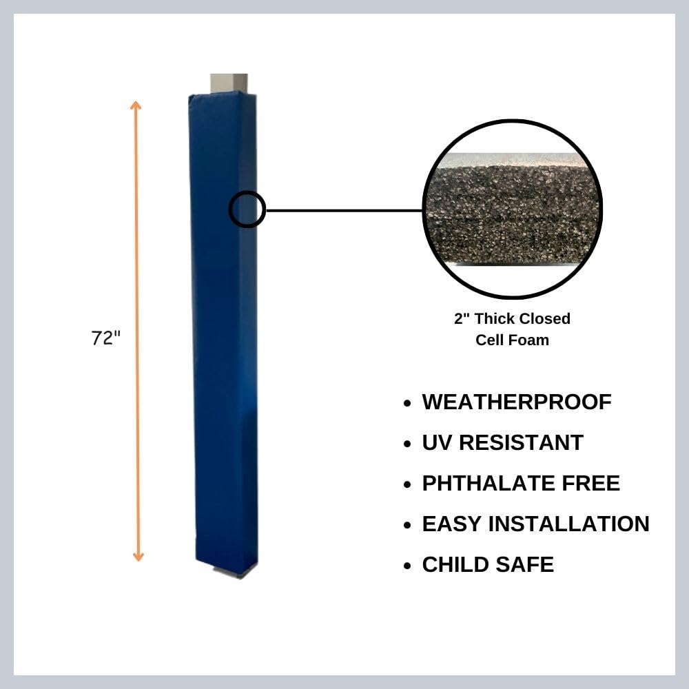 6 FT Tall I-Beam Flange Pad with 2” Thick Foam - Indoor/Outdoor Weatherproof & UV-Resistant for Construction Safety and Equipment Protection