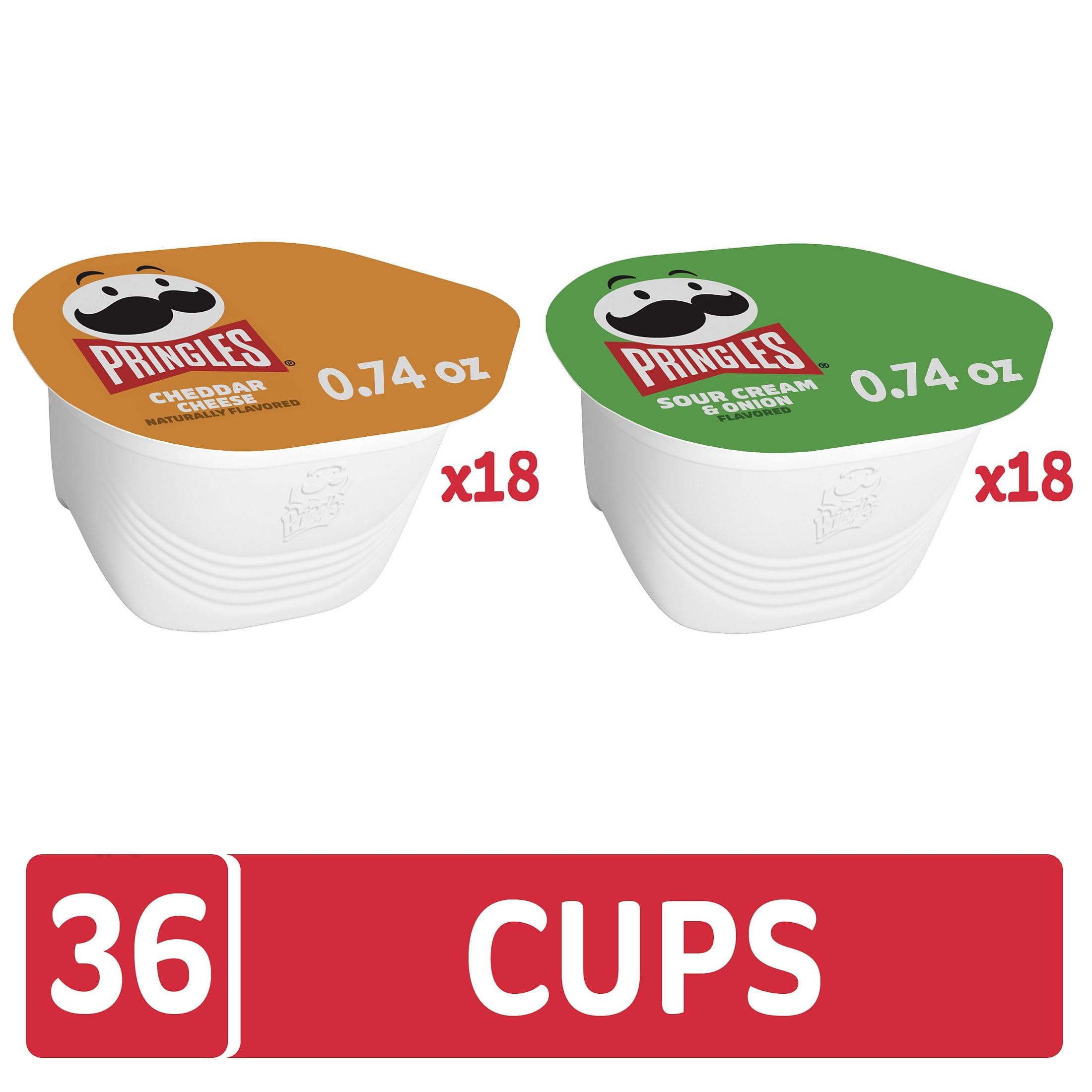 Pringles Potato Crisps Variety Pack (36 Cups) - Snack Stacks for Lunch, Office & Kids | Perfect for On-the-Go, School Lunches & Work Breaks