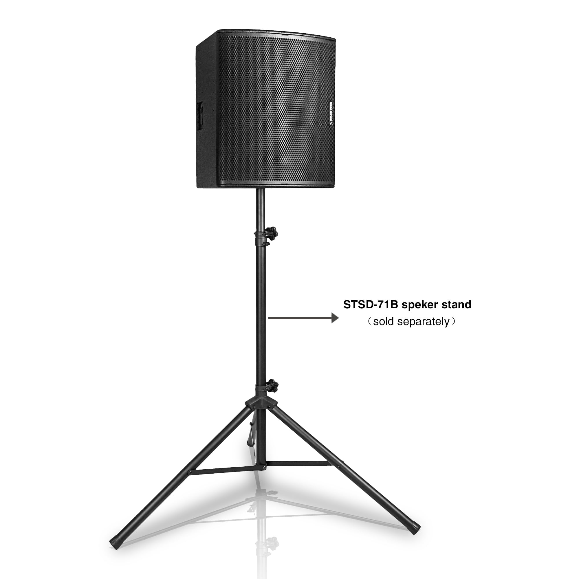 Sound Town CARME-12MM 12 Inch Professional Coaxial Speaker - High Power PA Loudspeaker for Live Sound, Karaoke, DJ, Church & Bar Installations - Durable Black Cabinet for Indoor/Outdoor Events