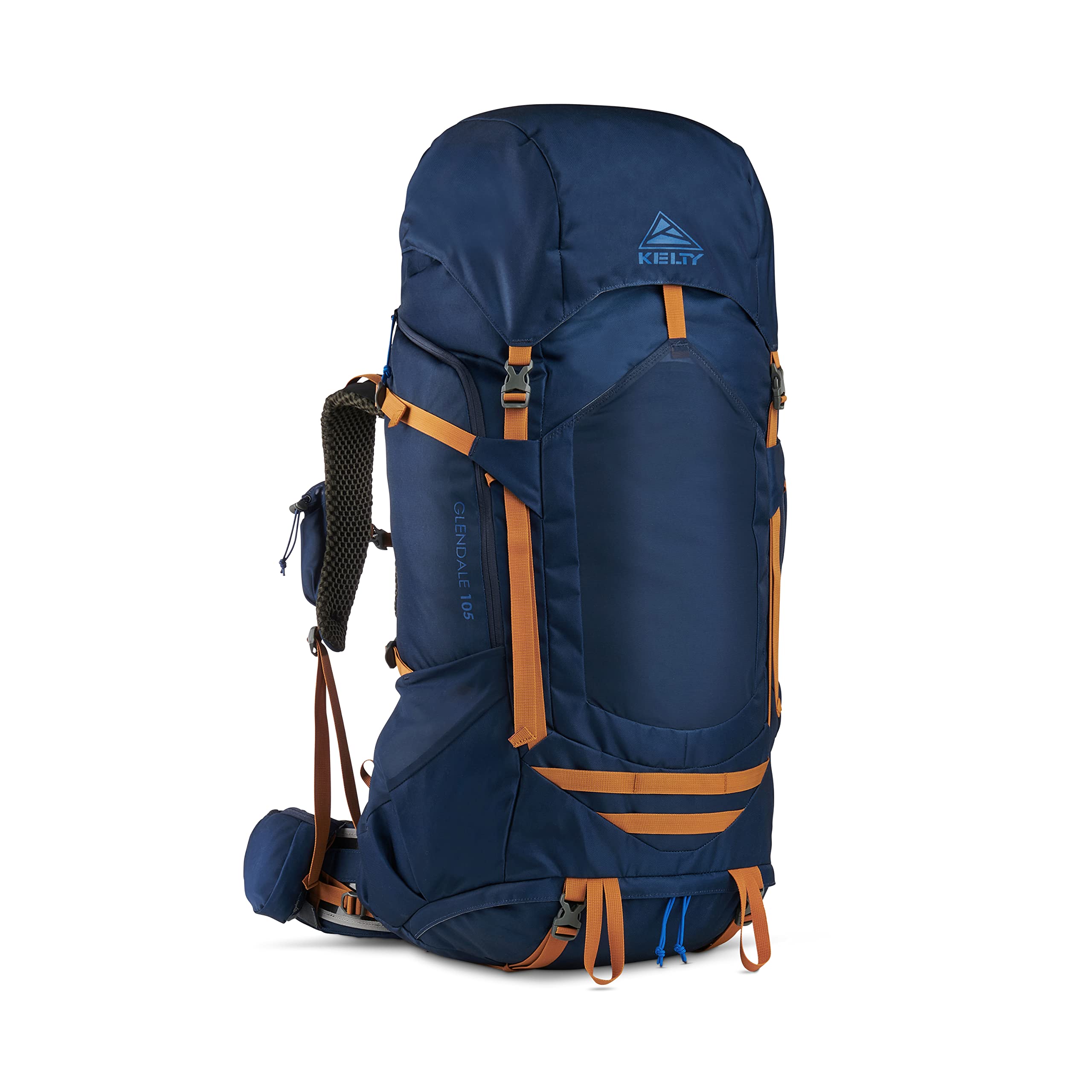 Kelty Glendale 105L Hiking Backpack - Lightweight Camping Backpack for Men & Women, Durable Travel Backpack with Adjustable Straps (Blue/Cathay Spice) - Perfect for Backpacking, Trekking & Outdoor Adventures