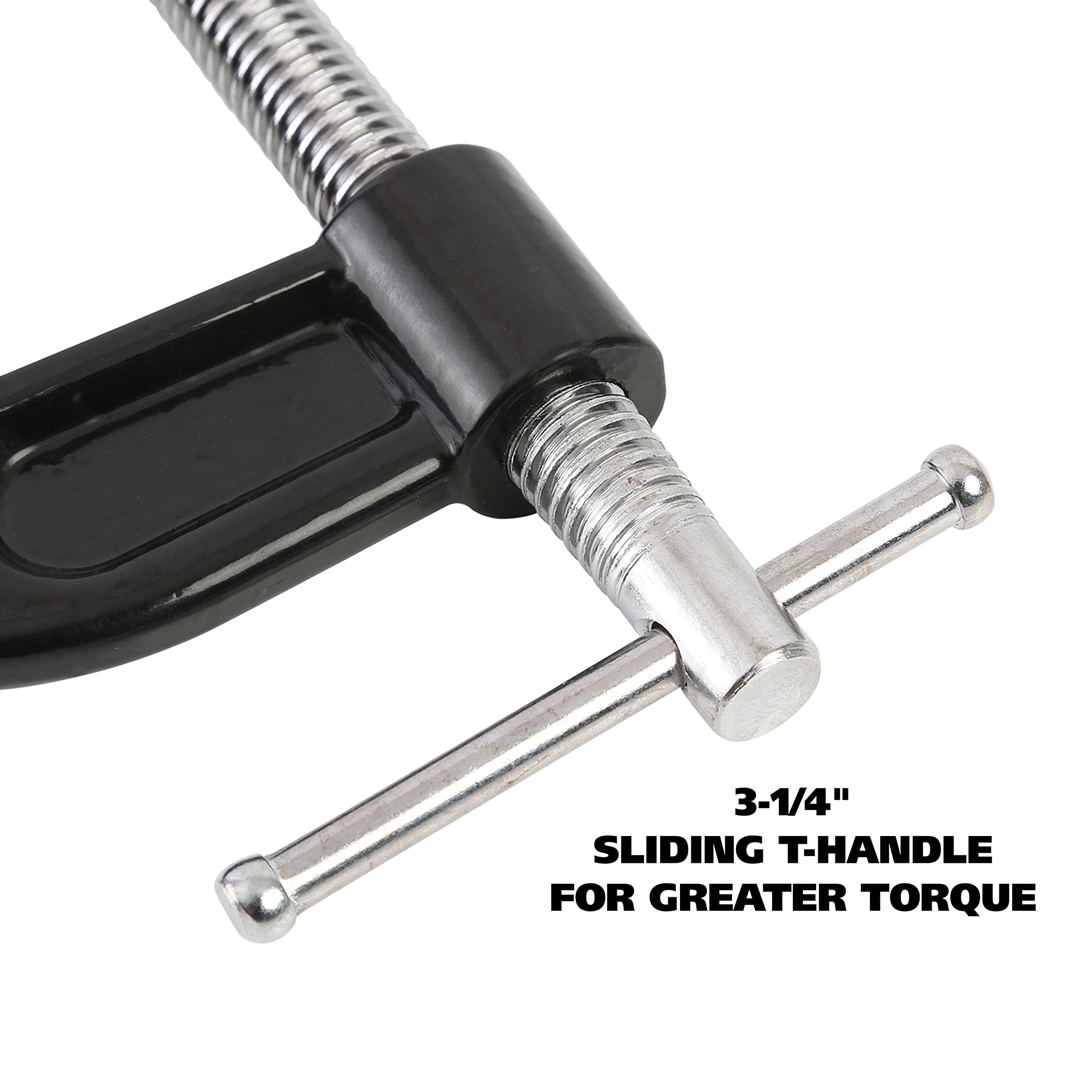 GreatNeck CC4 4-Inch C-Clamp for Woodworking & Auto Repair - Heavy Duty Welding & Home Improvement Tool