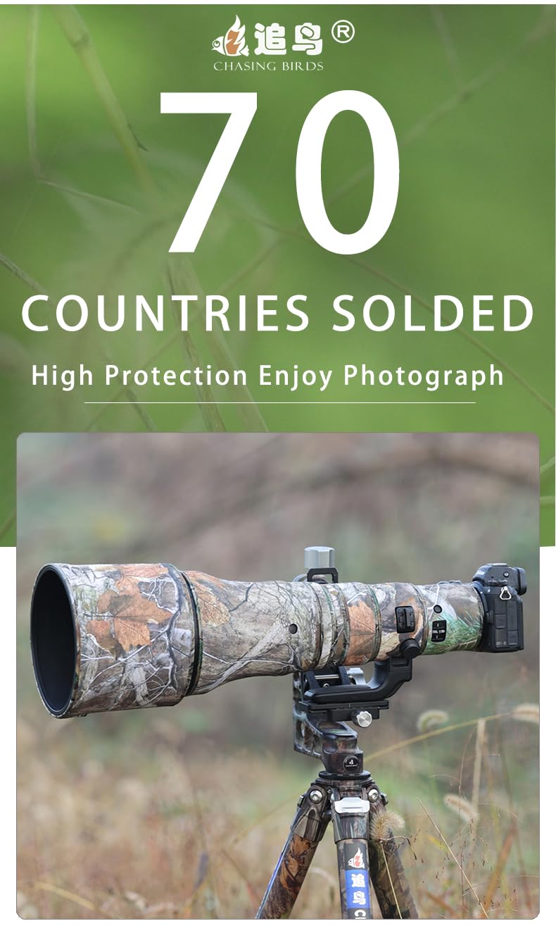 Nikon Z 800mm f/6.3 VR S Lens Cover - Waterproof Camouflage Protective Coat for Rain & Weather Protection (Reed Camo with 1.4X TC) | Ideal for Wildlife Photography, Bird Watching & Outdoor Adventures