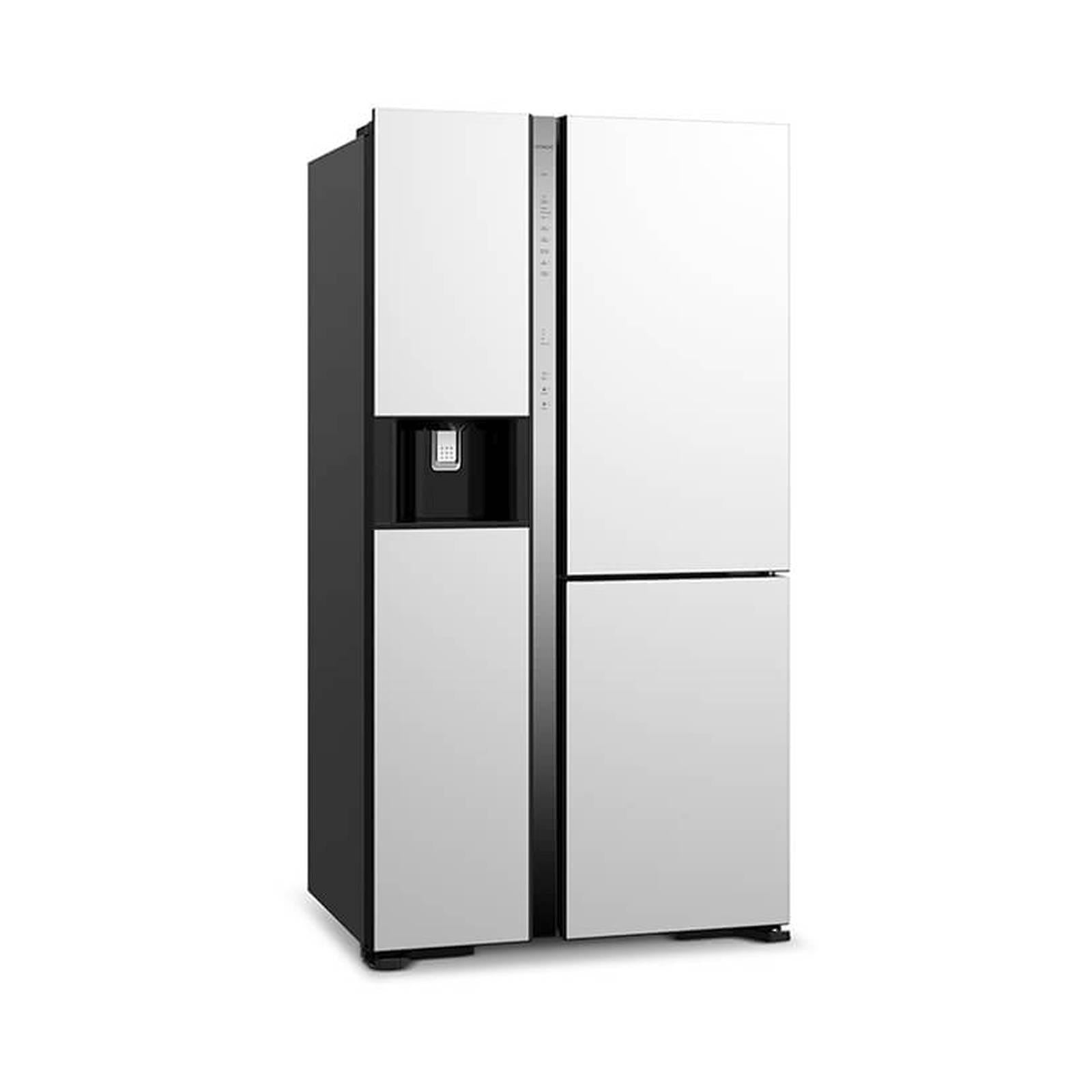 Hitachi 569L Side by Side 3-Door Deluxe Refrigerator - Energy Efficient, Frost Free, Large Capacity Fridge for Modern Kitchen & Family Use