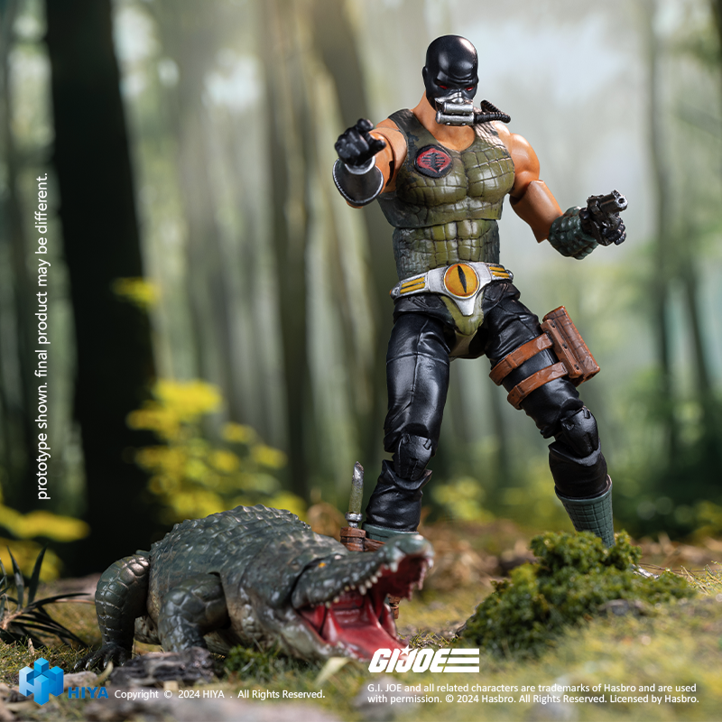 PRE ORDER 1/18 HIYA 4-Inch G.I.Joe Croc Master & Fiona Action Figure - Exquisite Mini Collectible Series for Display & Role Play Scenes