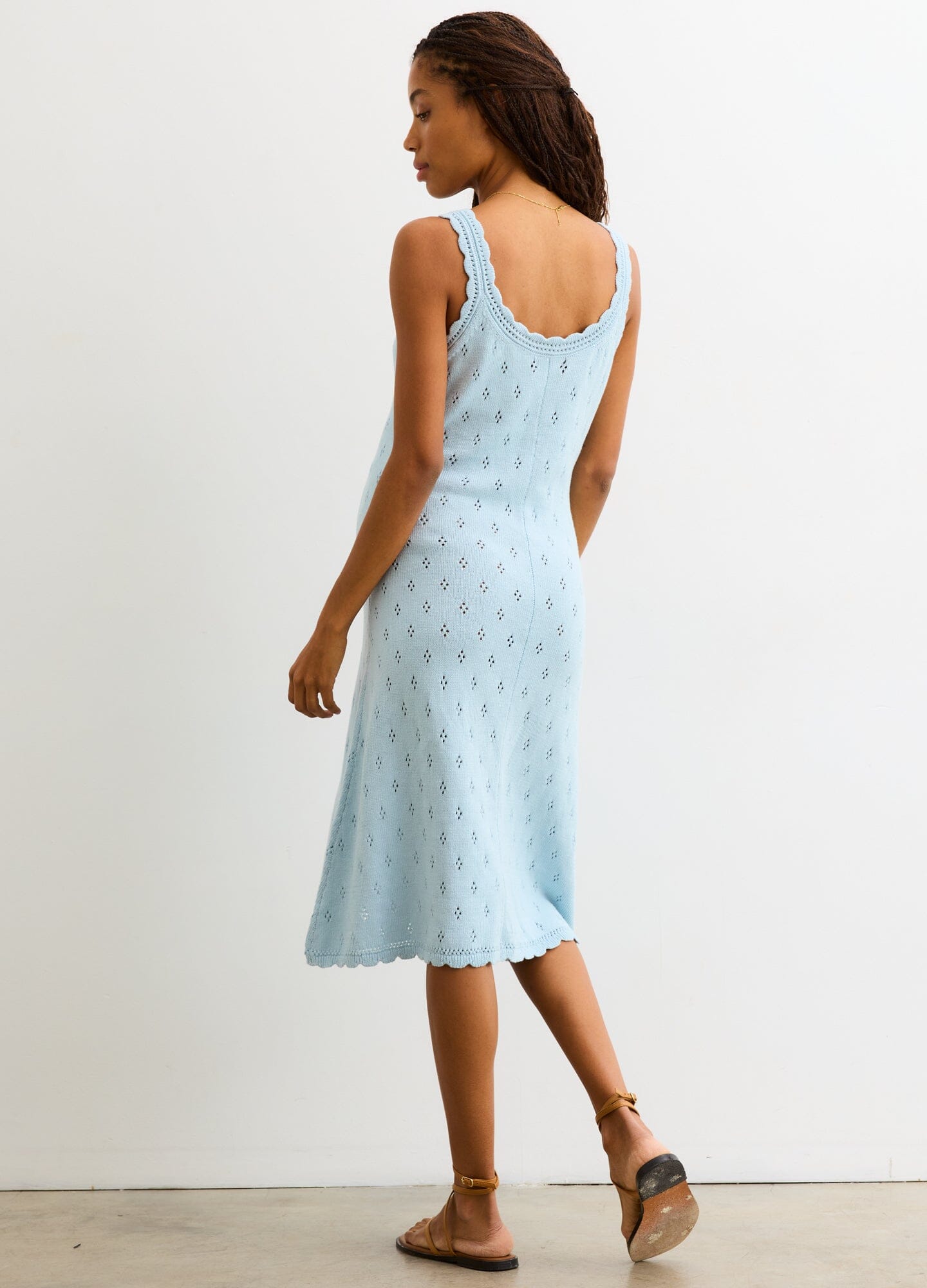 Eloise Pointelle Nursing Tank Dress - Soft Maternity & Nursing Dress for Comfortable Breastfeeding - Perfect for Moms, Pregnancy, and Postpartum Wear