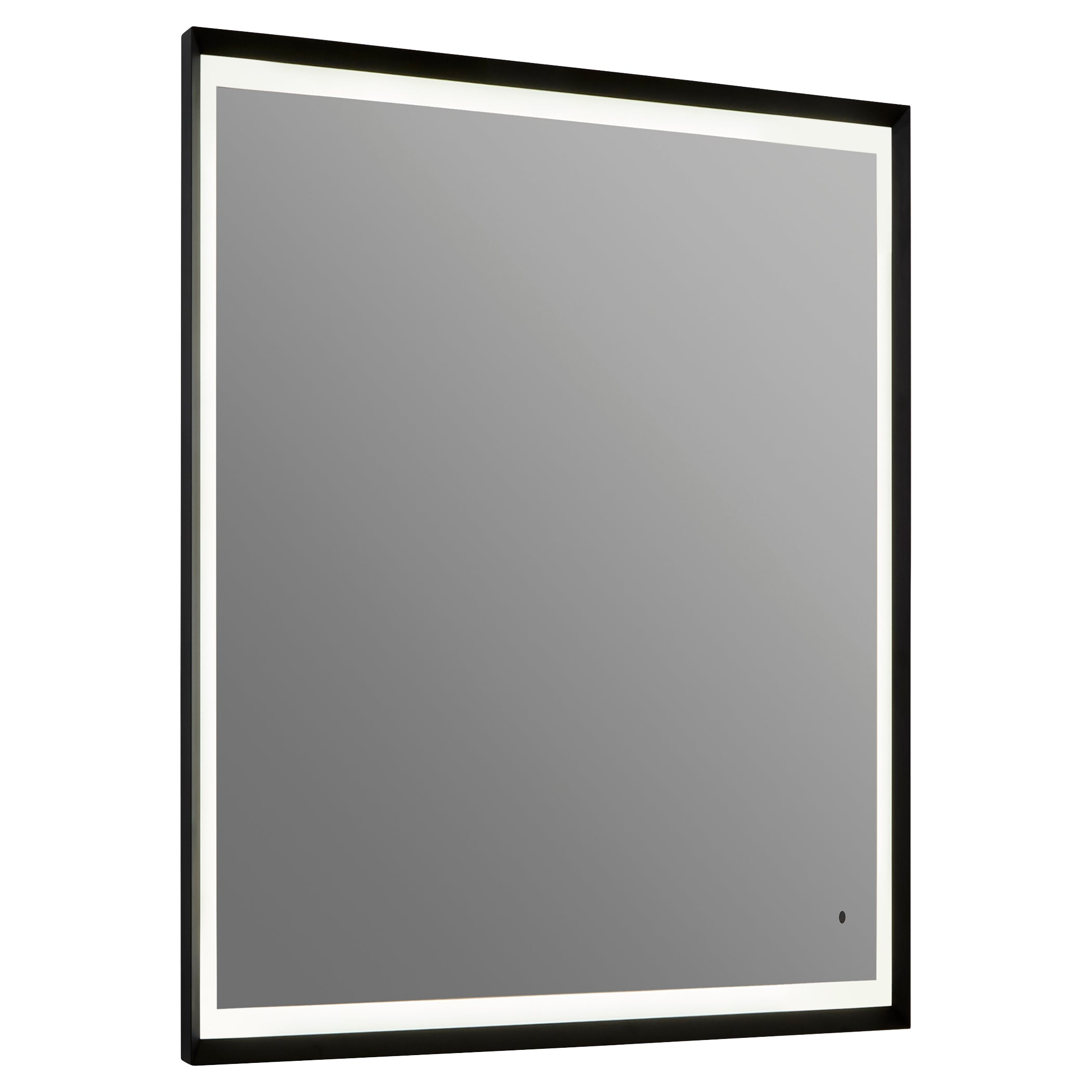 Oxygen Dusk 3 0801 15 LED Lighted Mirror - 18x24 Inch Black Bathroom Vanity Mirror with Adjustable Lighting for Makeup & Shaving