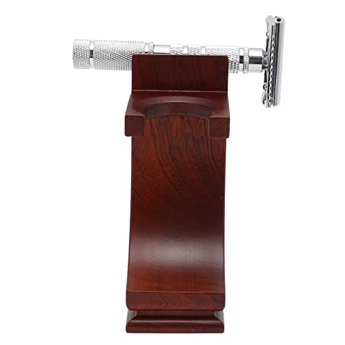 Premium Wooden Razor Storage Stand - Safe & Stylish Shaving Organizer for Home Bathroom | Perfect for Men's Grooming & Travel Essentials