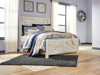 Bellaby Cross Back King Panel Bed - Elegant Upholstered Headboard for Master Bedroom, Perfect for Modern & Classic Home Decor