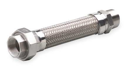 1 Inch Flexible Metal Hose - 12 Feet Long - Corrosion Resistant Stainless Steel Braided Hose for Plumbing, Gas Lines, and Industrial Applications